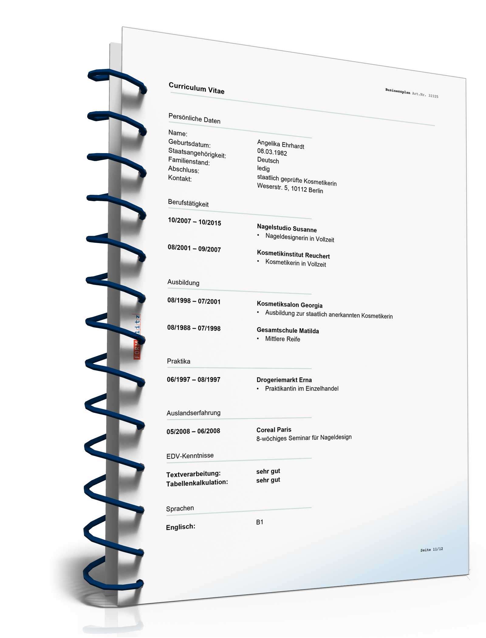 Businessplan Nagelstudio Excel. Seite: 13