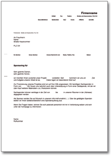 Gewinnung Sponsoring-Partnern Word