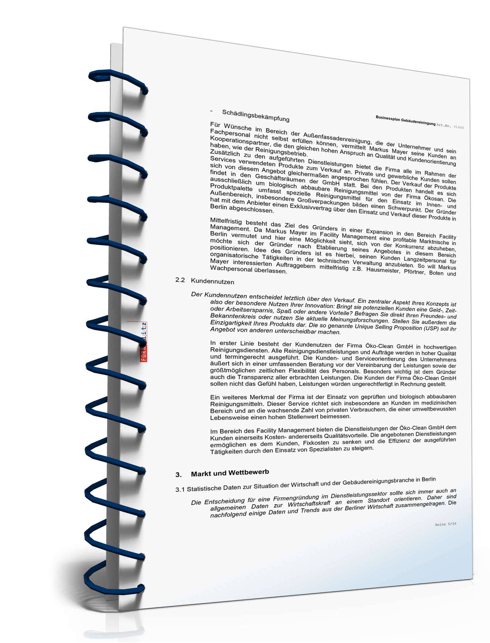 Businessplan Gebäudereinigung Excel. Seite: 4