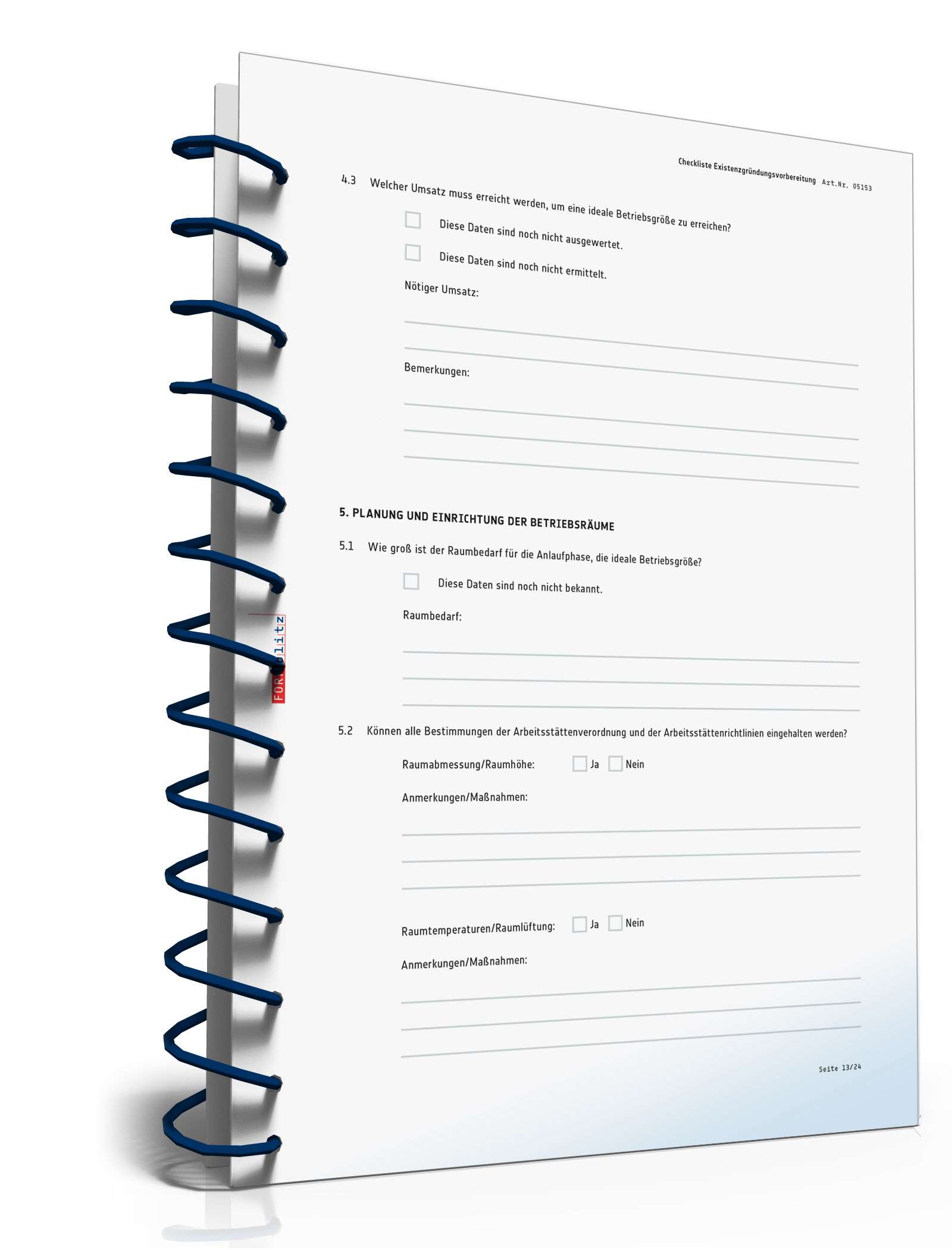 Checkliste Existenzgründung PDF. Seite: 13