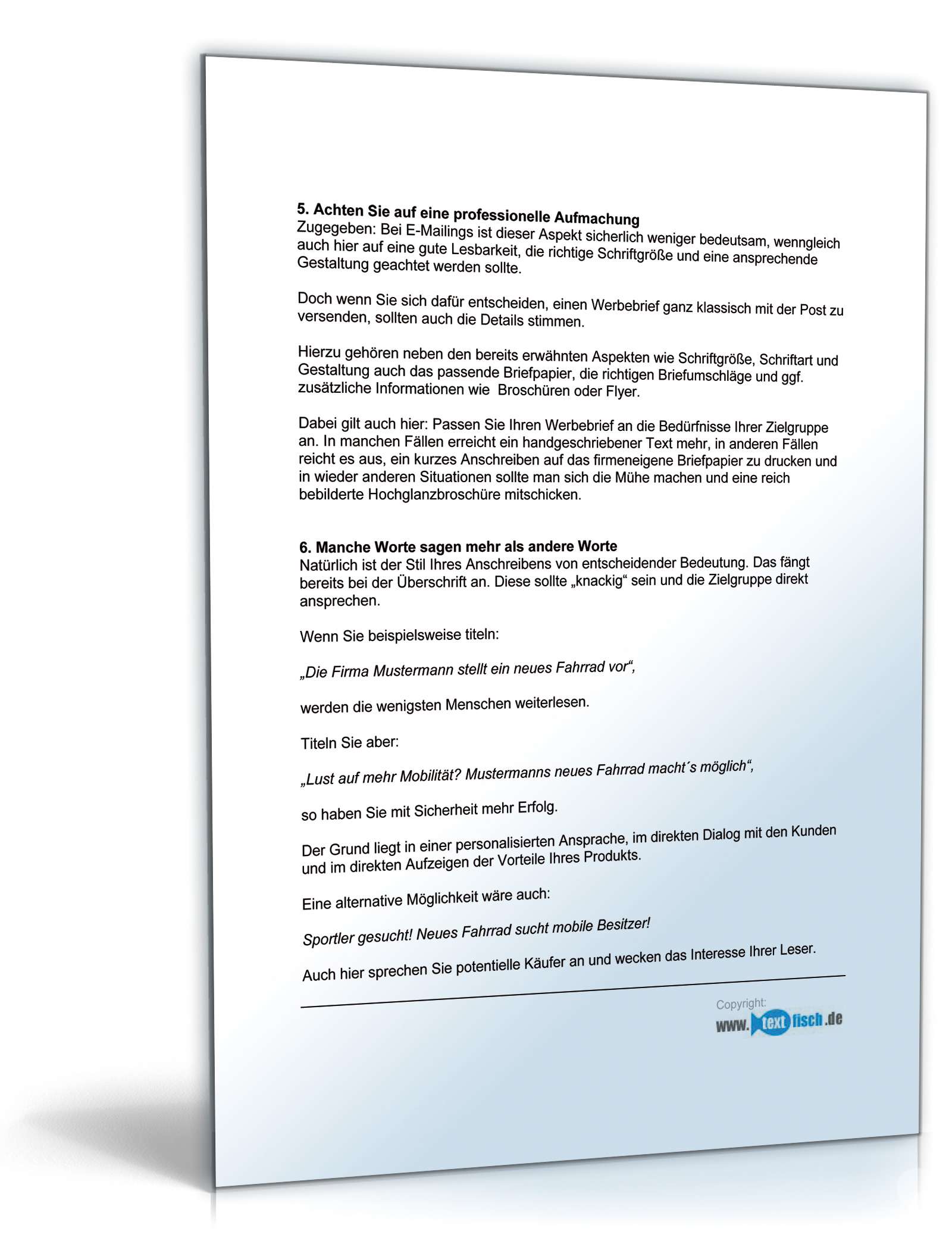 Werbebrief Designer/Grafiker PDF. Seite: 4