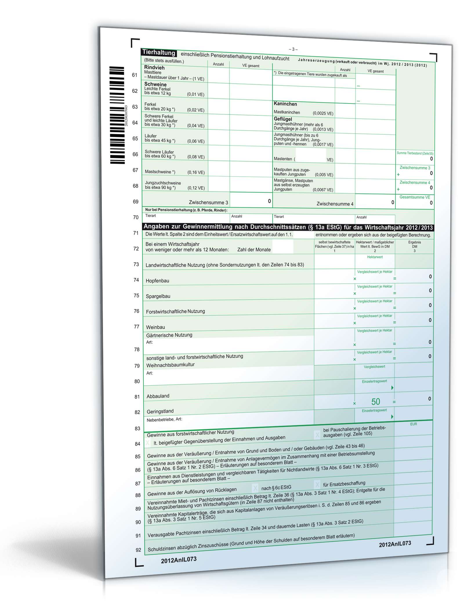 Anlage L 2012 PDF. Seite: 3