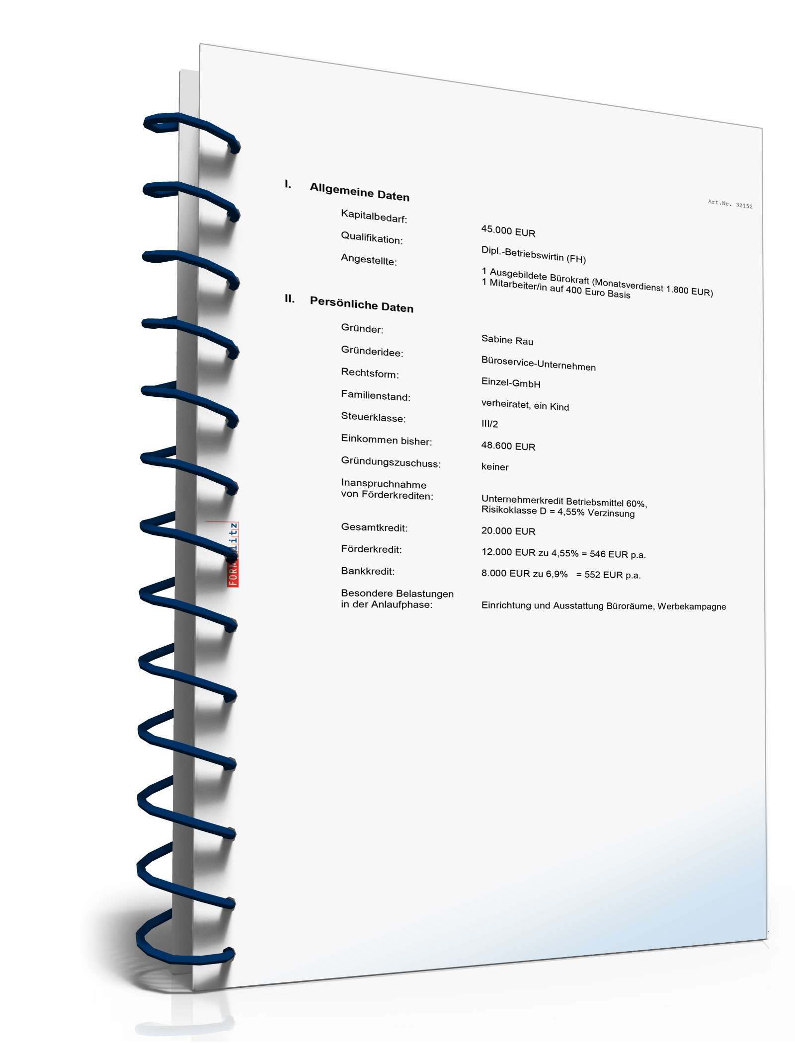 Businessplan Büroservice Excel. Seite: 3