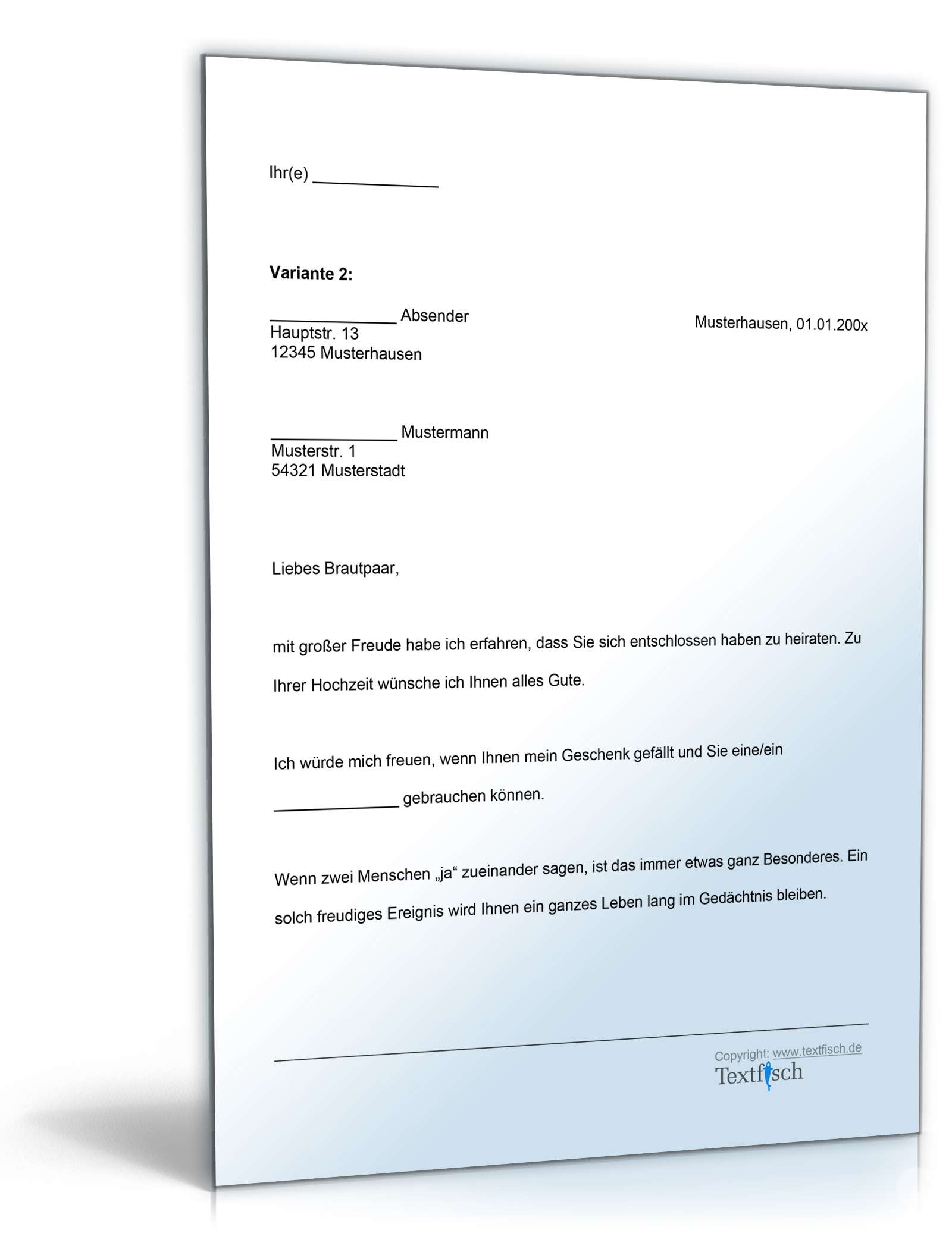 Gratulation Hochzeit Word. Seite: 2