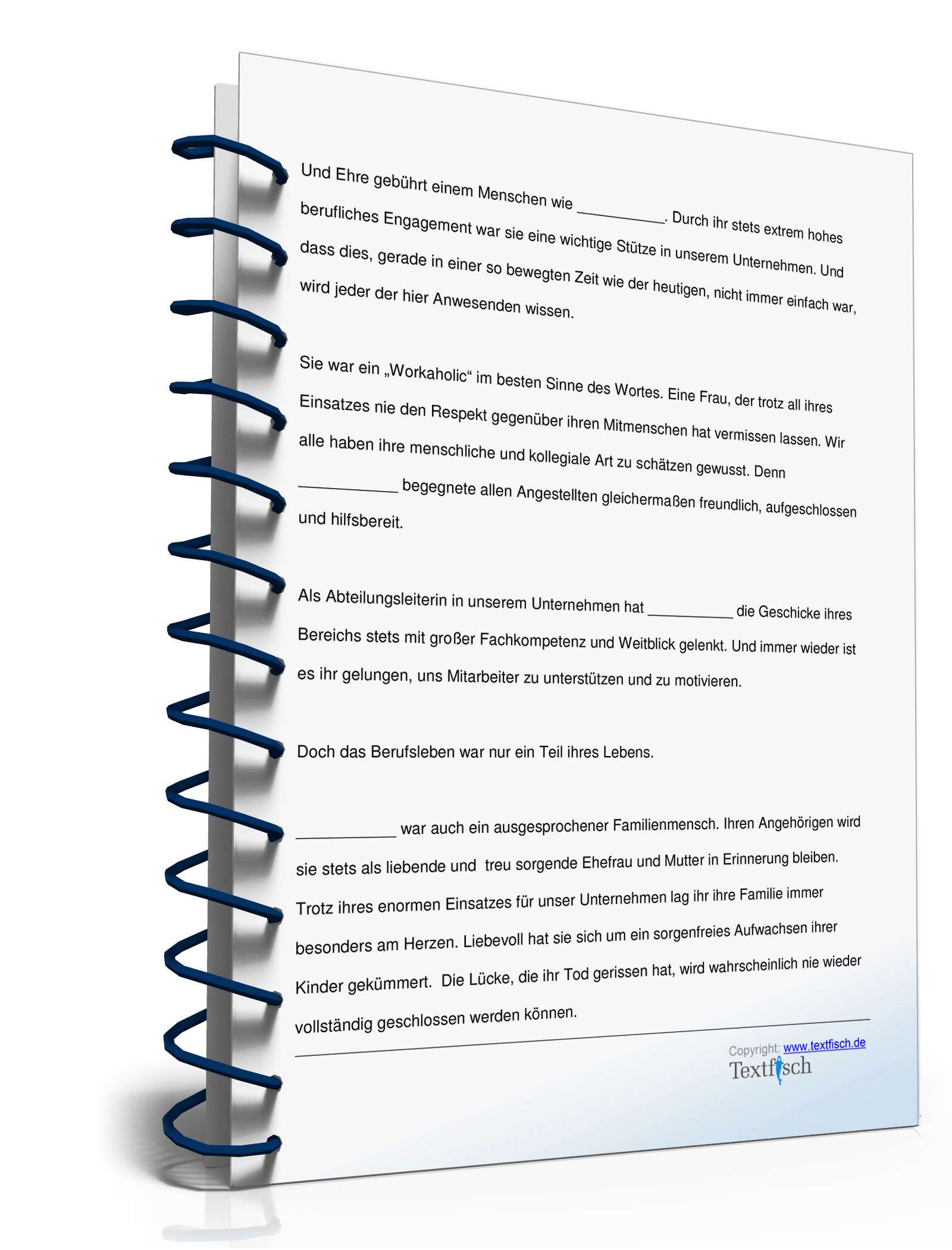 Trauerrede für eine verstorbene Vorgesetzte  PDF. Seite: 3