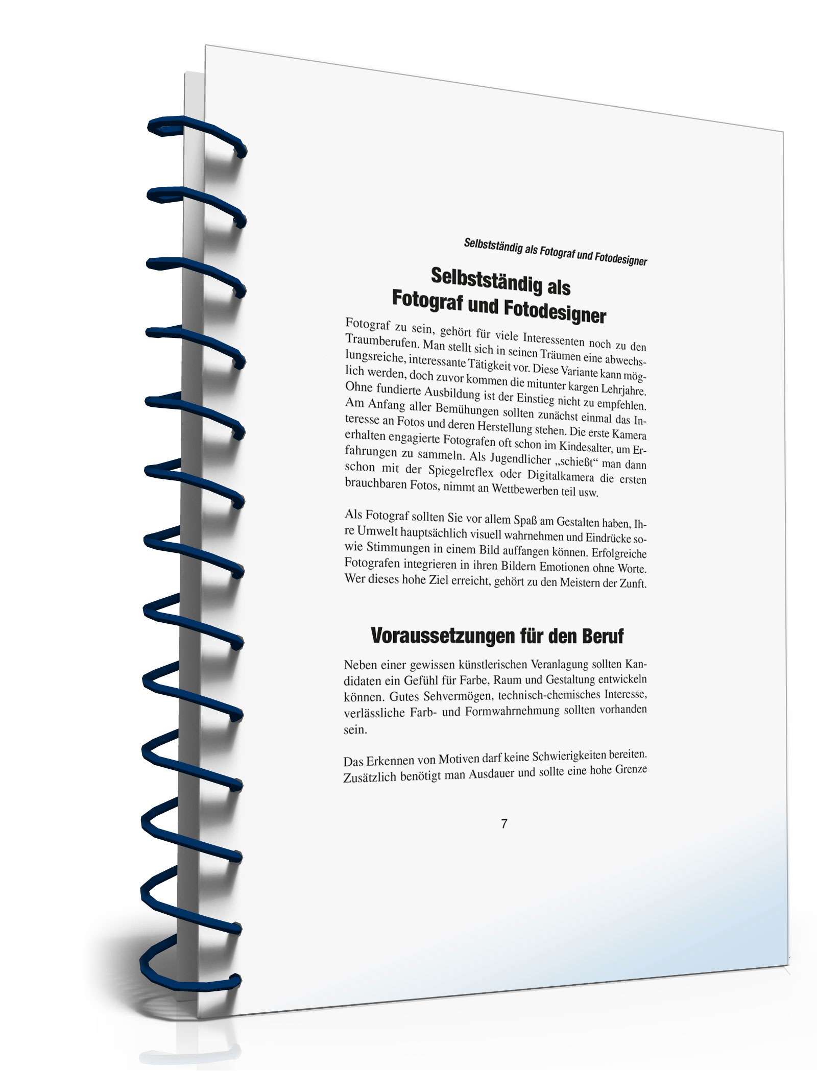 Selbstständig als Fotograf und Fotodesigner PDF. Seite: 7