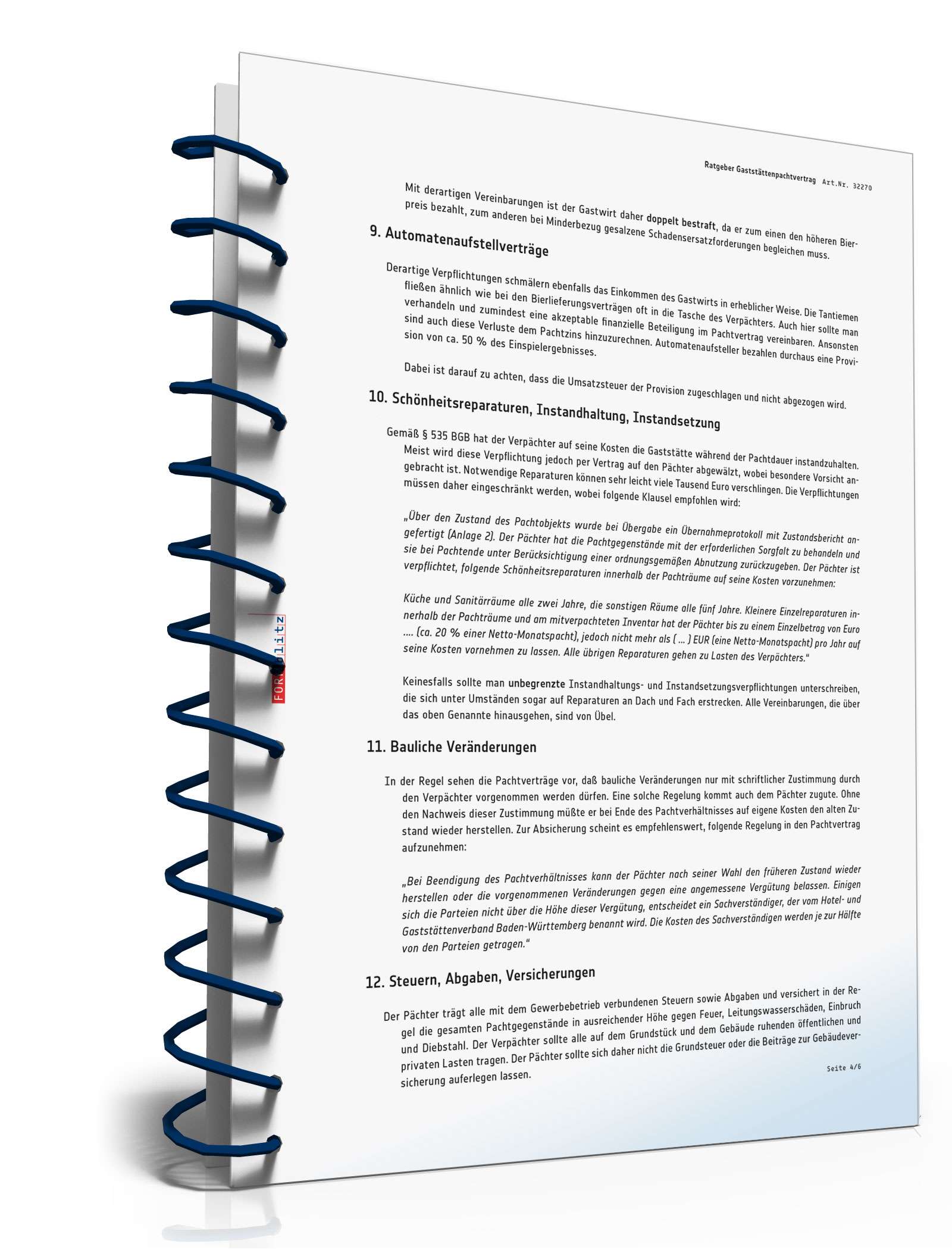 Ratgeber Gaststättenpachtvertrag  PDF. Seite: 5