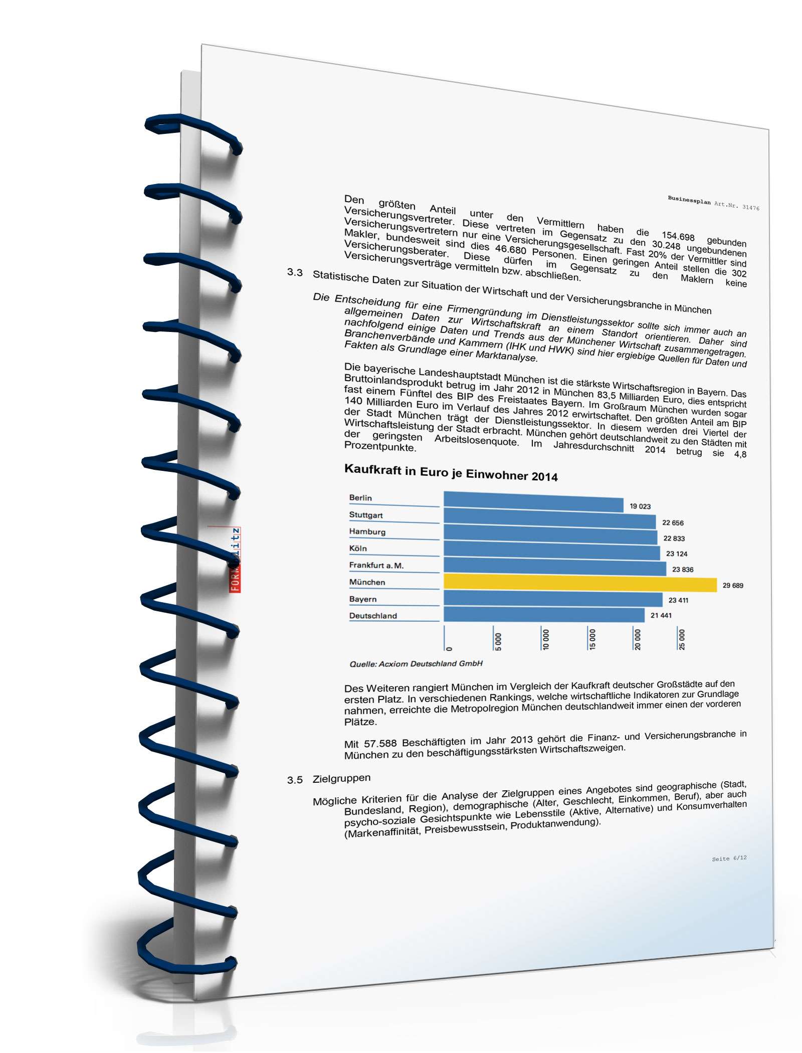 Businessplan Versicherungsmakler Excel. Seite: 8