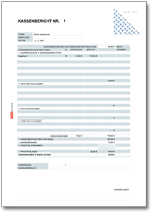 Kassenbericht mit Vorsteuer Excel