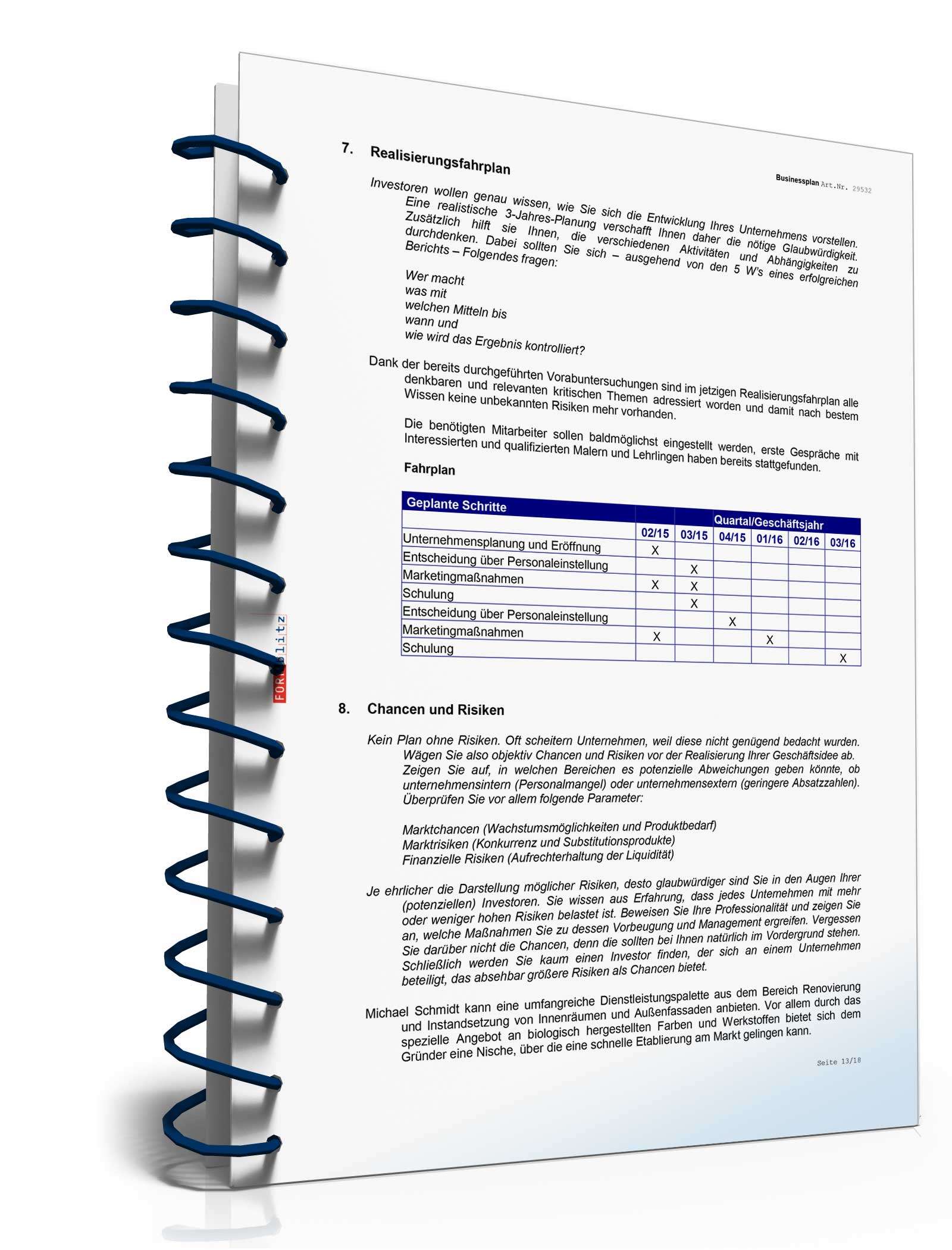 Businessplan Malerbetrieb Excel. Seite: 15