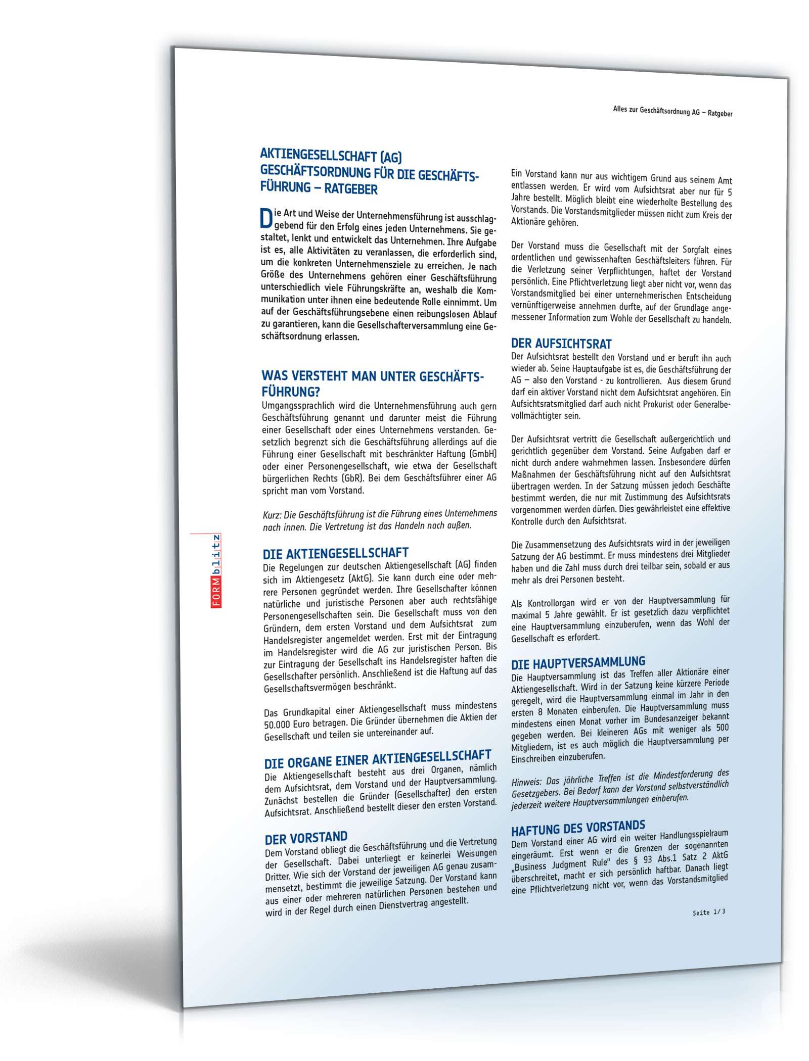 Alles zur Geschäftsordnung AG PDF. Seite: 4