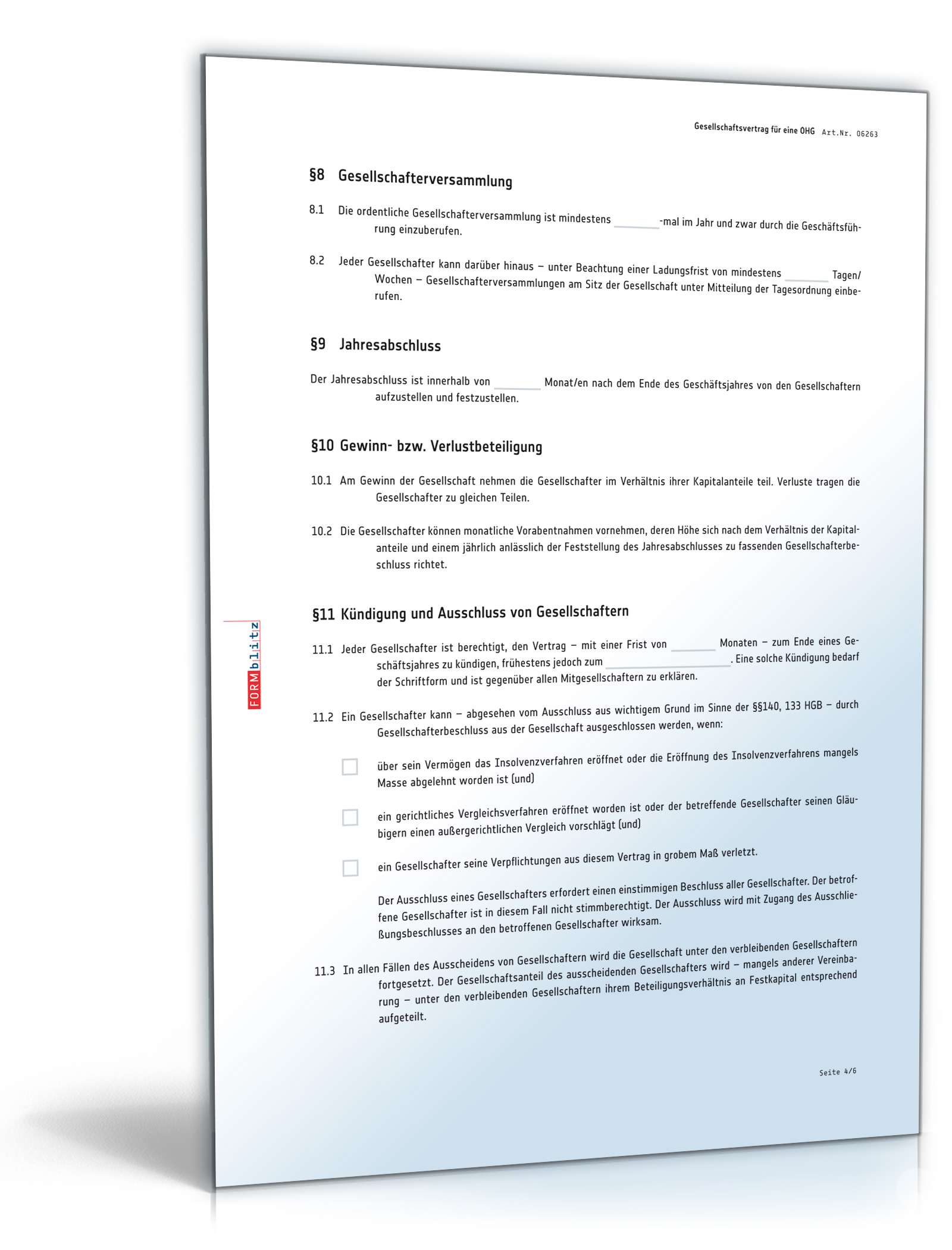 OHG-Gesellschaftsvertrag PDF. Seite: 4