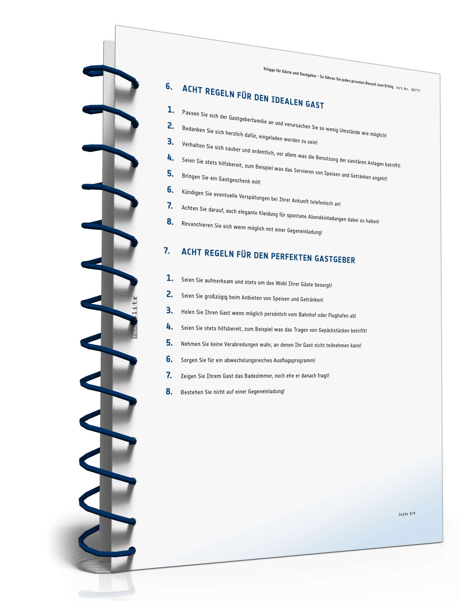 Knigge für Gäste und Gastgeber PDF. Seite: 10