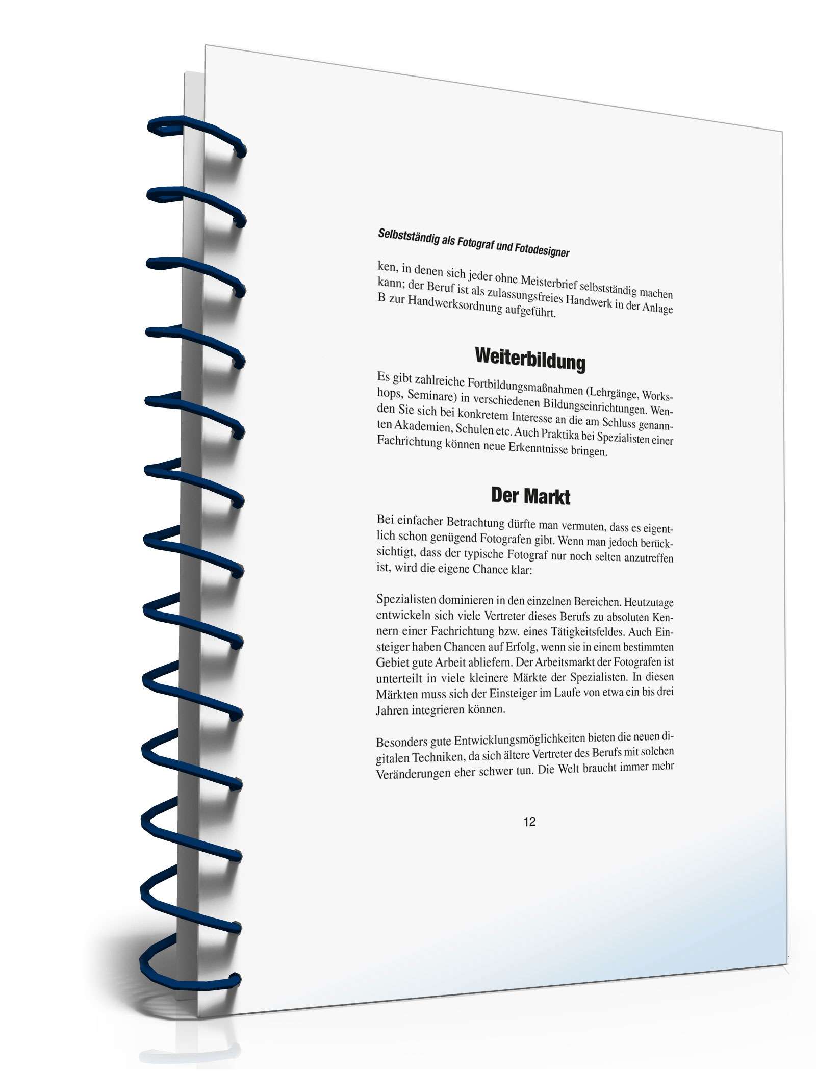 Selbstständig als Fotograf und Fotodesigner PDF. Seite: 12