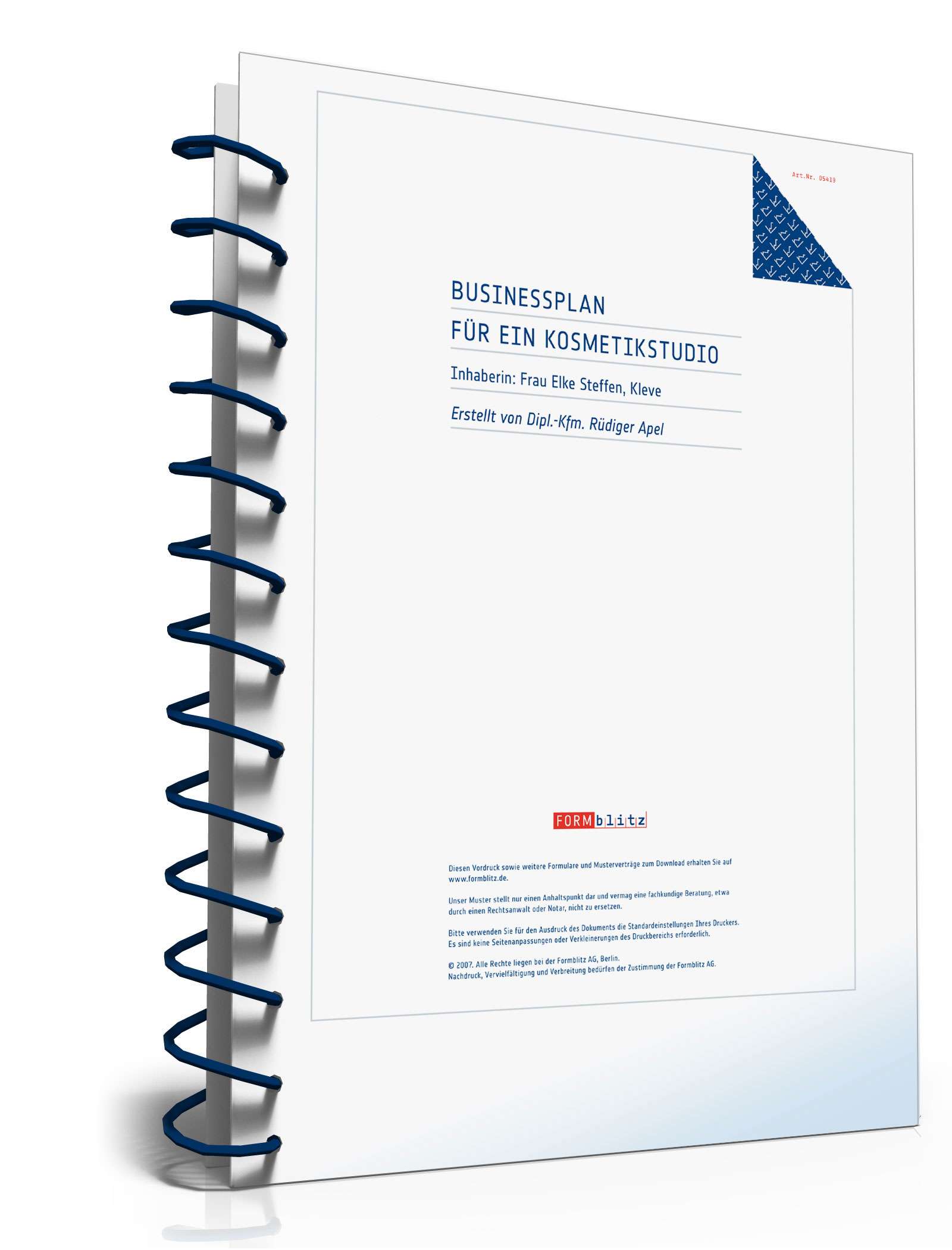 Businessplan Kosmetikstudio Excel. Seite: 17