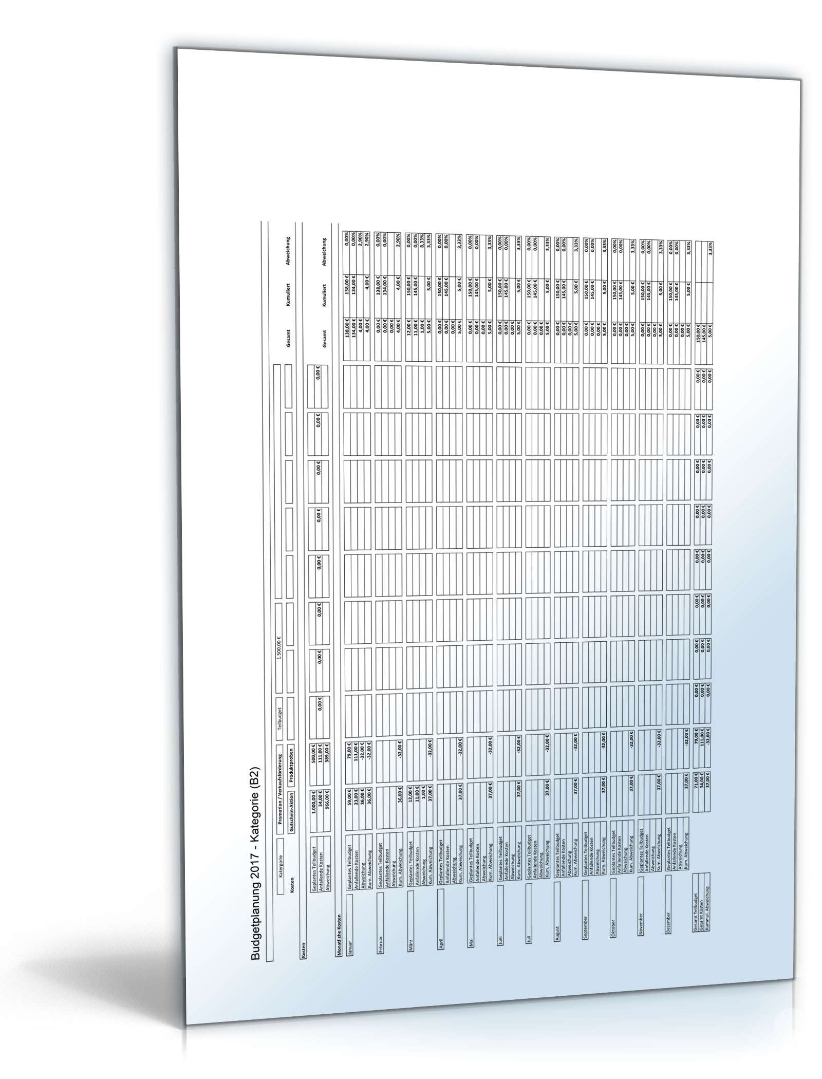 Budgetplanung Excel. Seite: 6