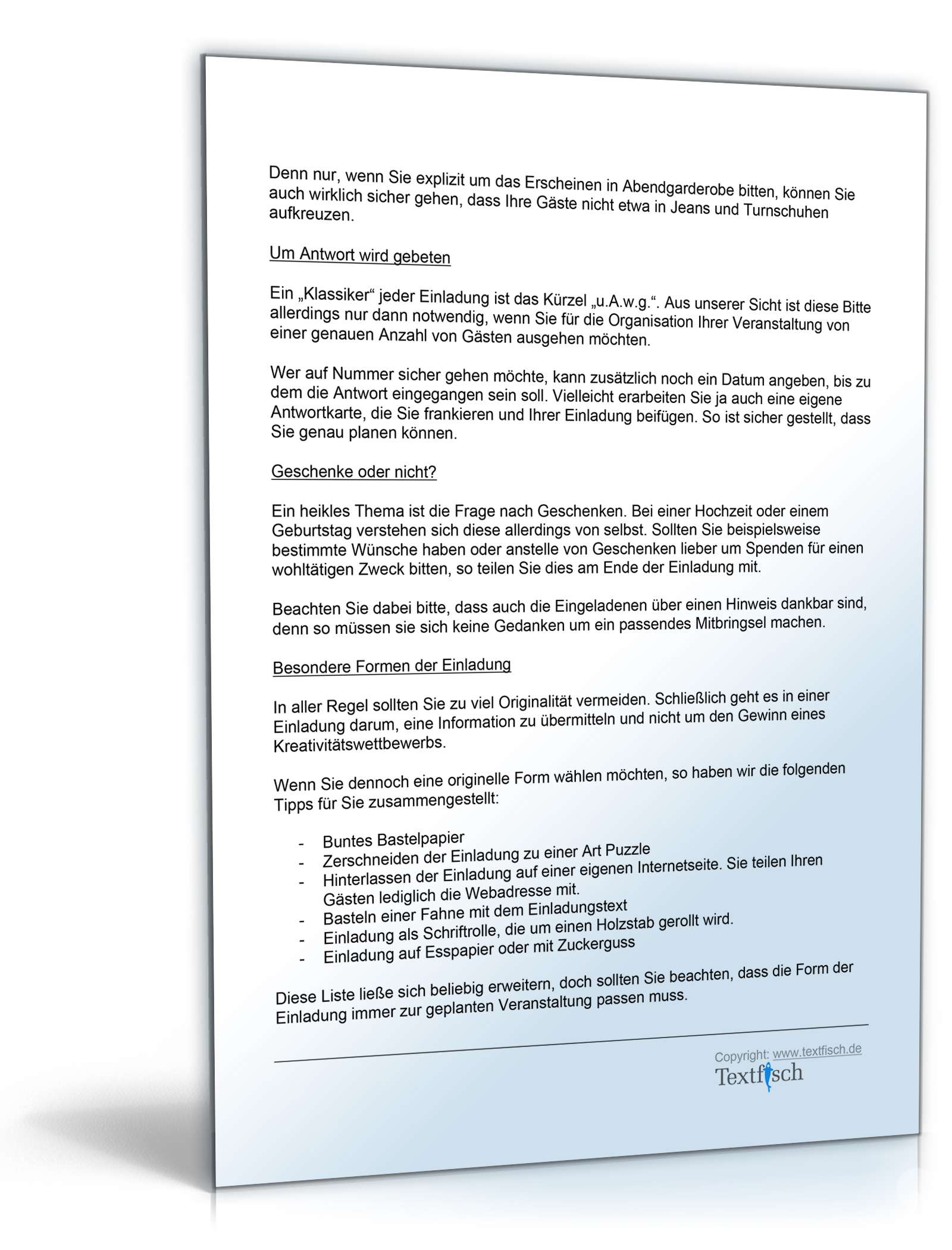 Einladung Geburtstag Familie/Freunde Word. Seite: 5