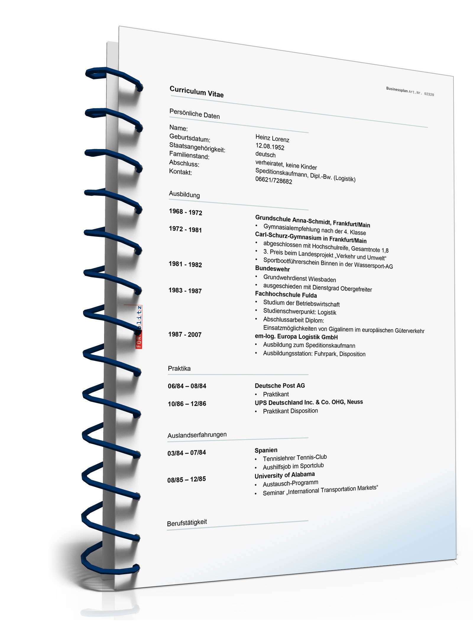 Businessplan Transport-Unternehmen Excel. Seite: 16