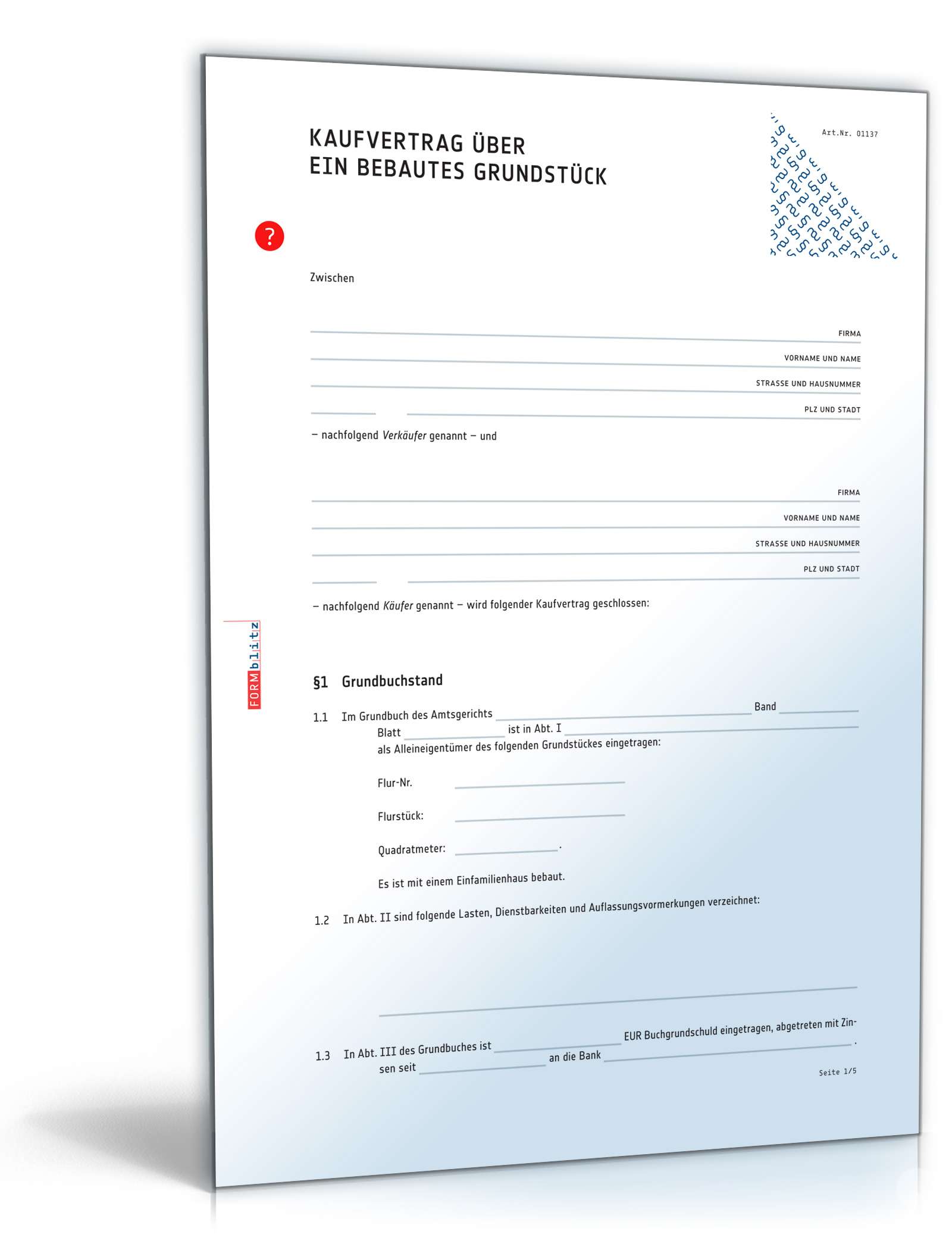 Kaufvertrag Haus PDF