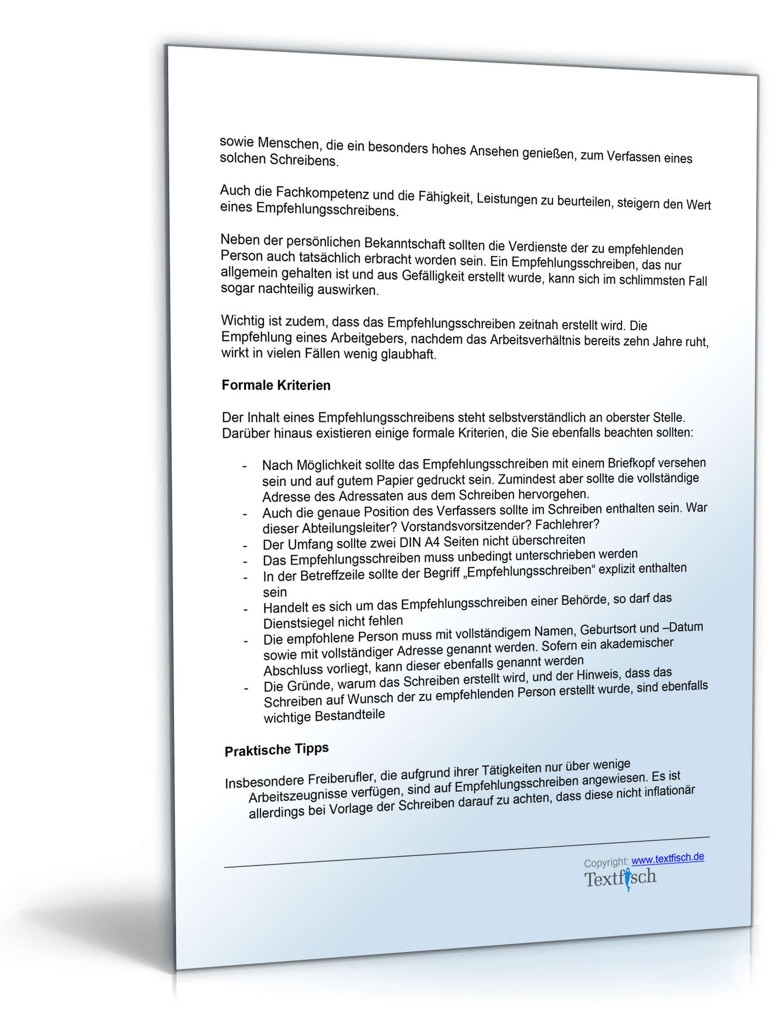 Empfehlung eines Schülers Word. Seite: 5