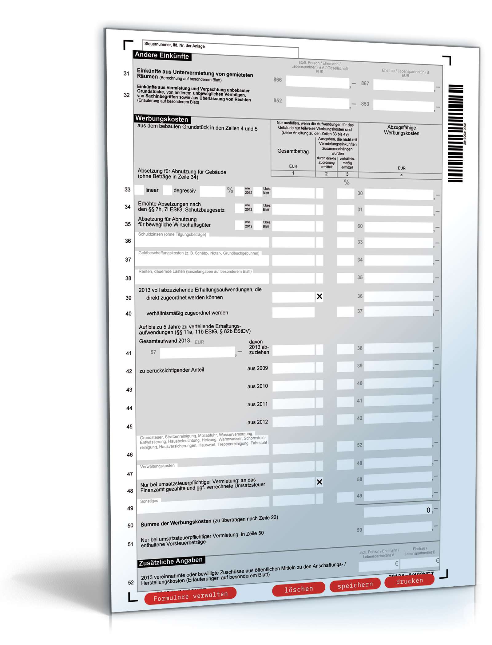 Anlage V 2013 PDF. Seite: 2