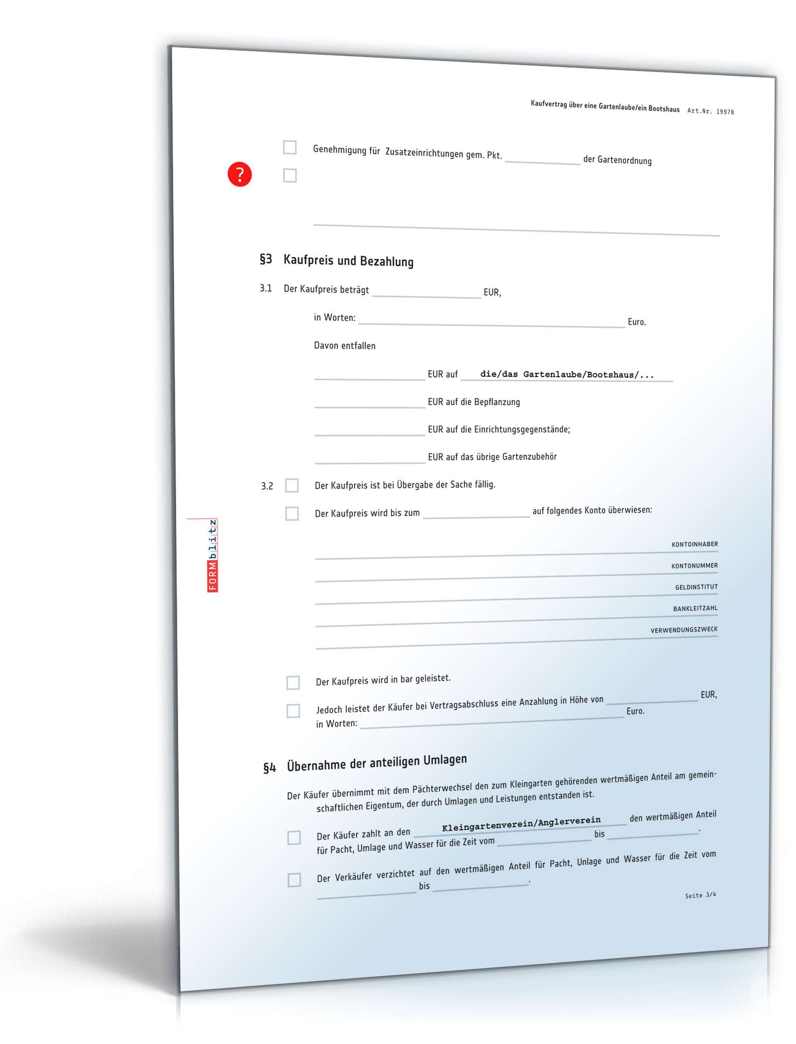 Kaufvertrag Garten PDF. Seite: 3
