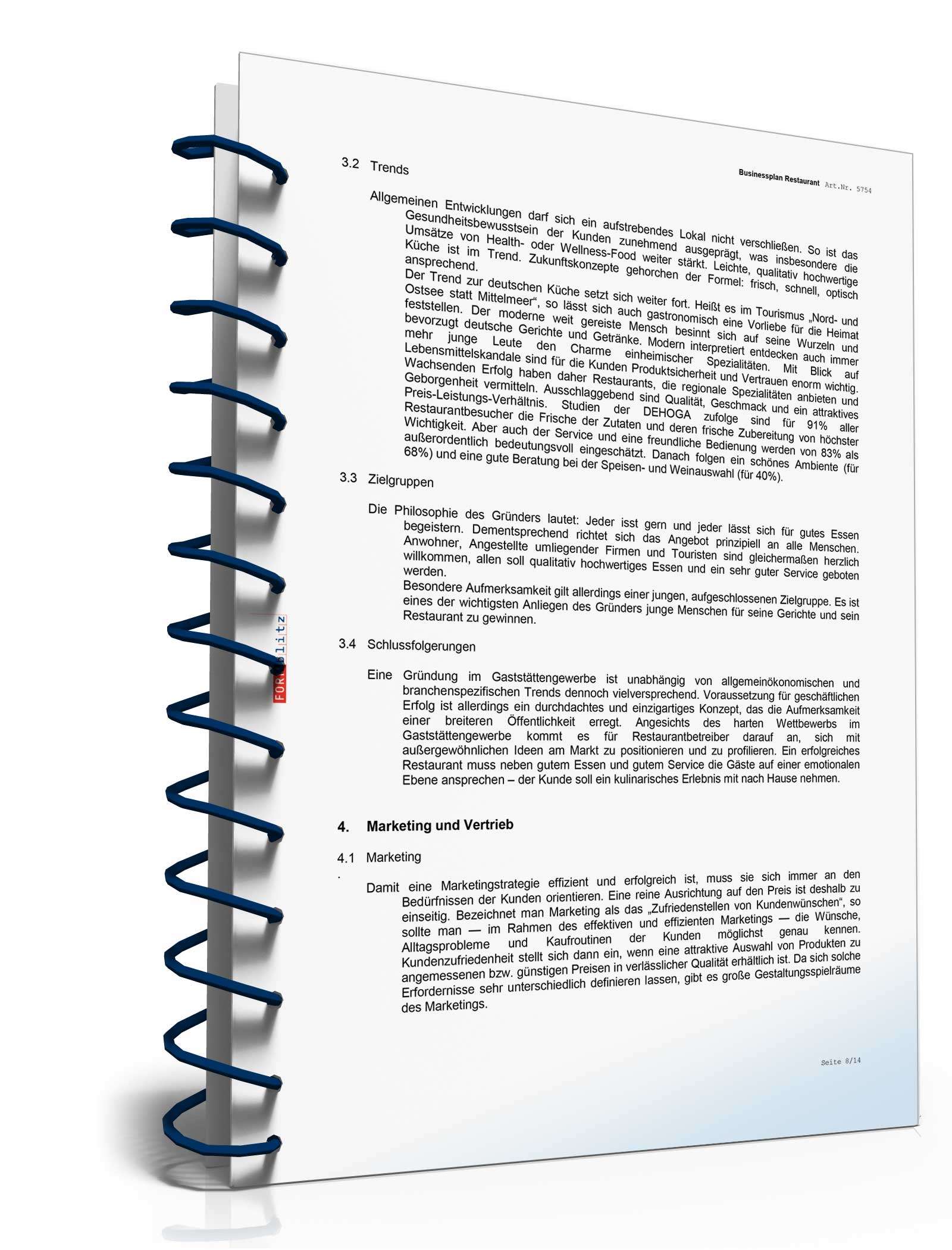 Businessplan Restaurant Excel. Seite: 7