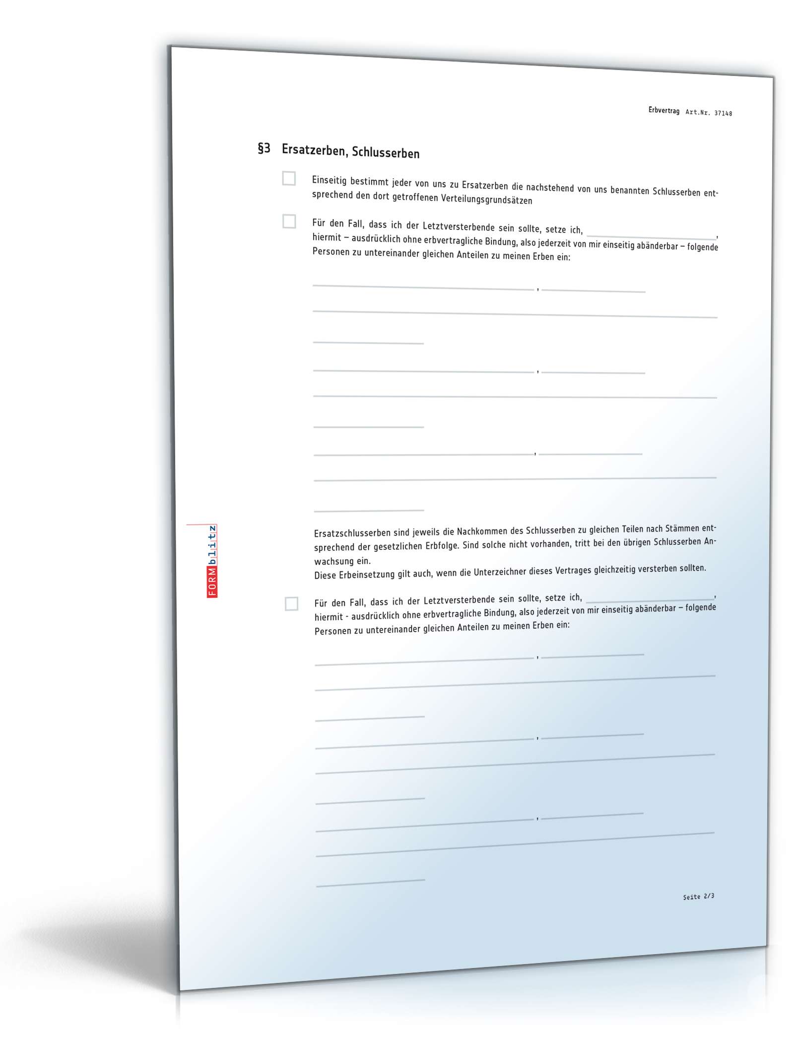 Erbvertrag PDF. Seite: 2