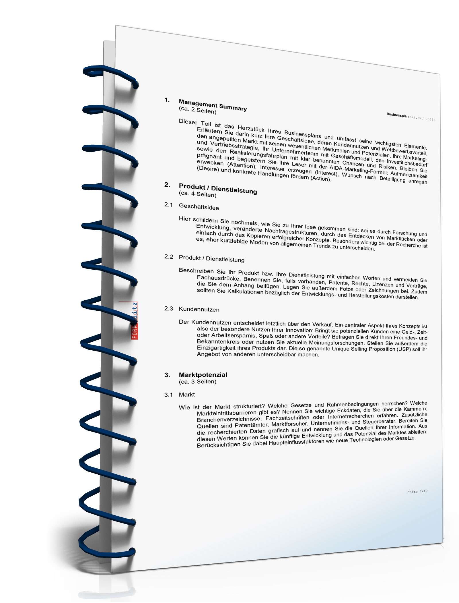 Businessplan Online-Shop Excel. Seite: 2