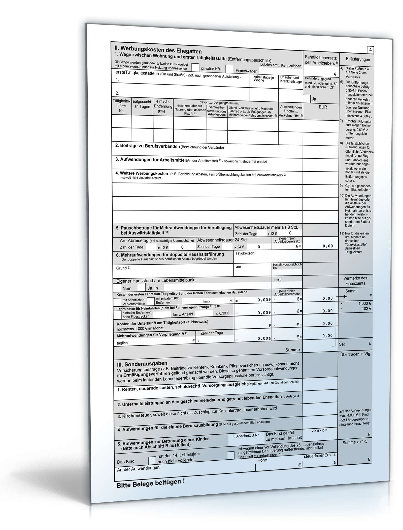 Antrag auf Lohnsteuer-Ermäßigung 2014 PDF. Seite: 4