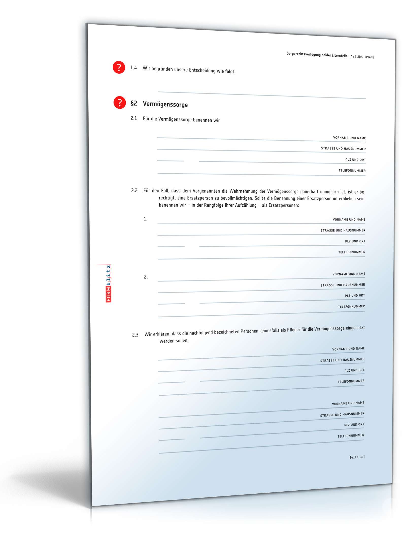 Sorgerechtsverfügung Eltern PDF. Seite: 3