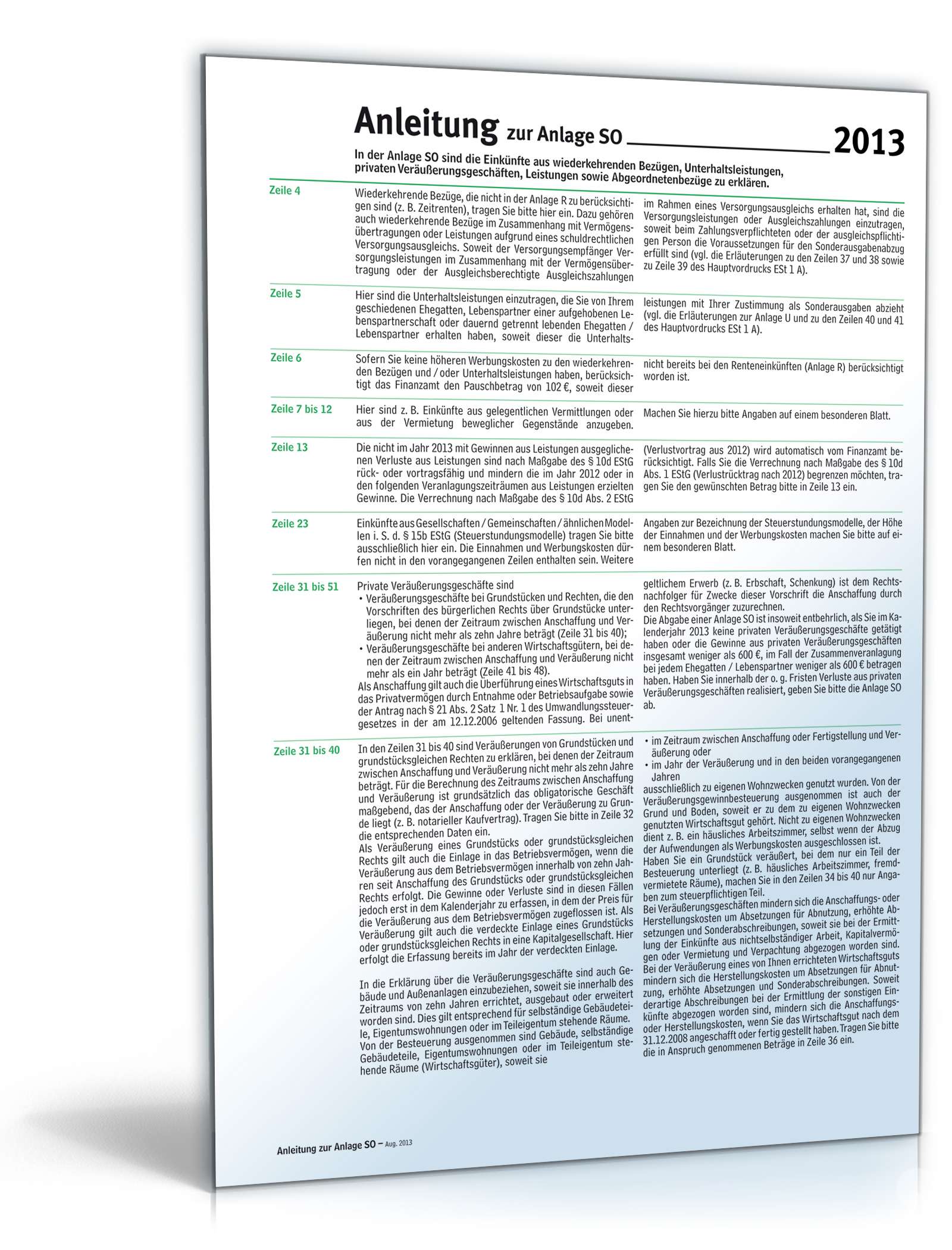 Anleitung Anlage SO 2013 PDF