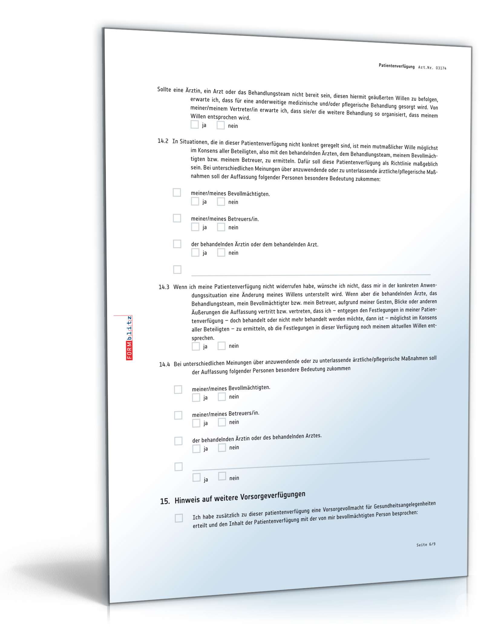 Patientenverfügung PDF. Seite: 7