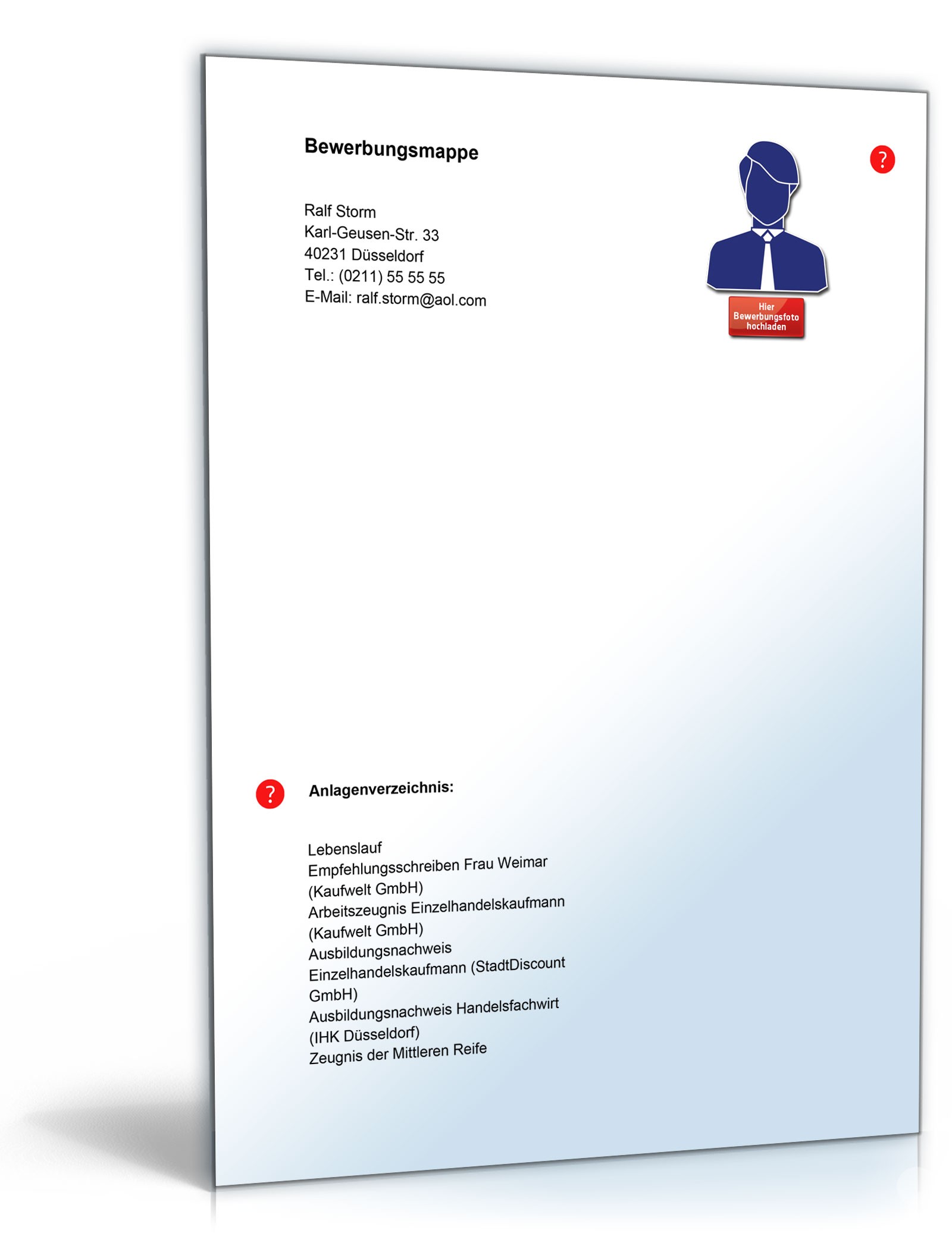 Lebenslauf Filialleiter Excel