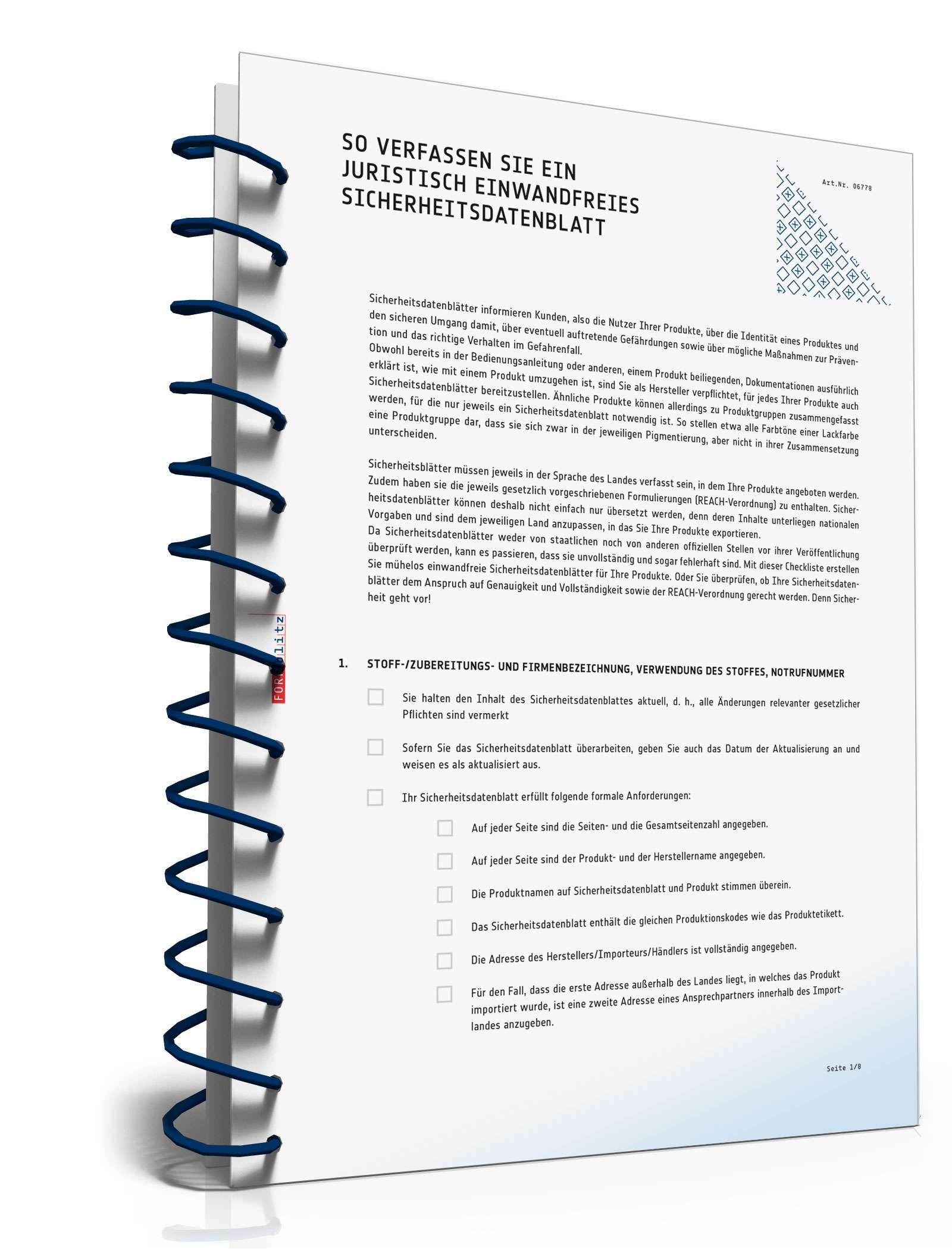 Checkliste Sicherheitsdatenblatt PDF. Seite: 2