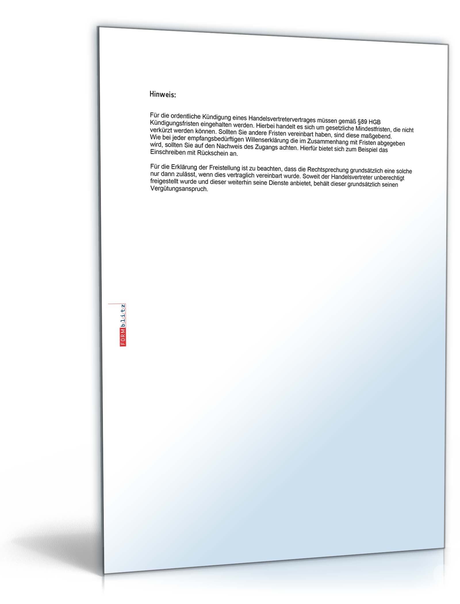 Fristgemäße Kündigung Handelsvertreter PDF. Seite: 2