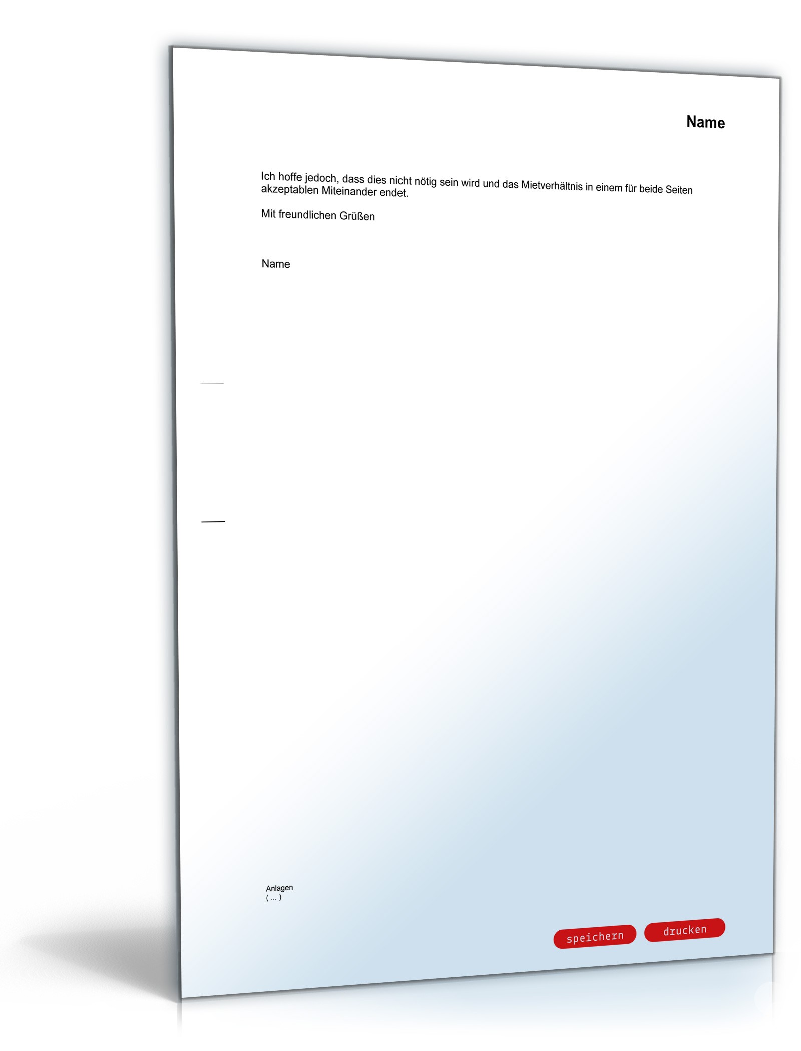 Abmahnung "Abwohnen" Kaution PDF. Seite: 2