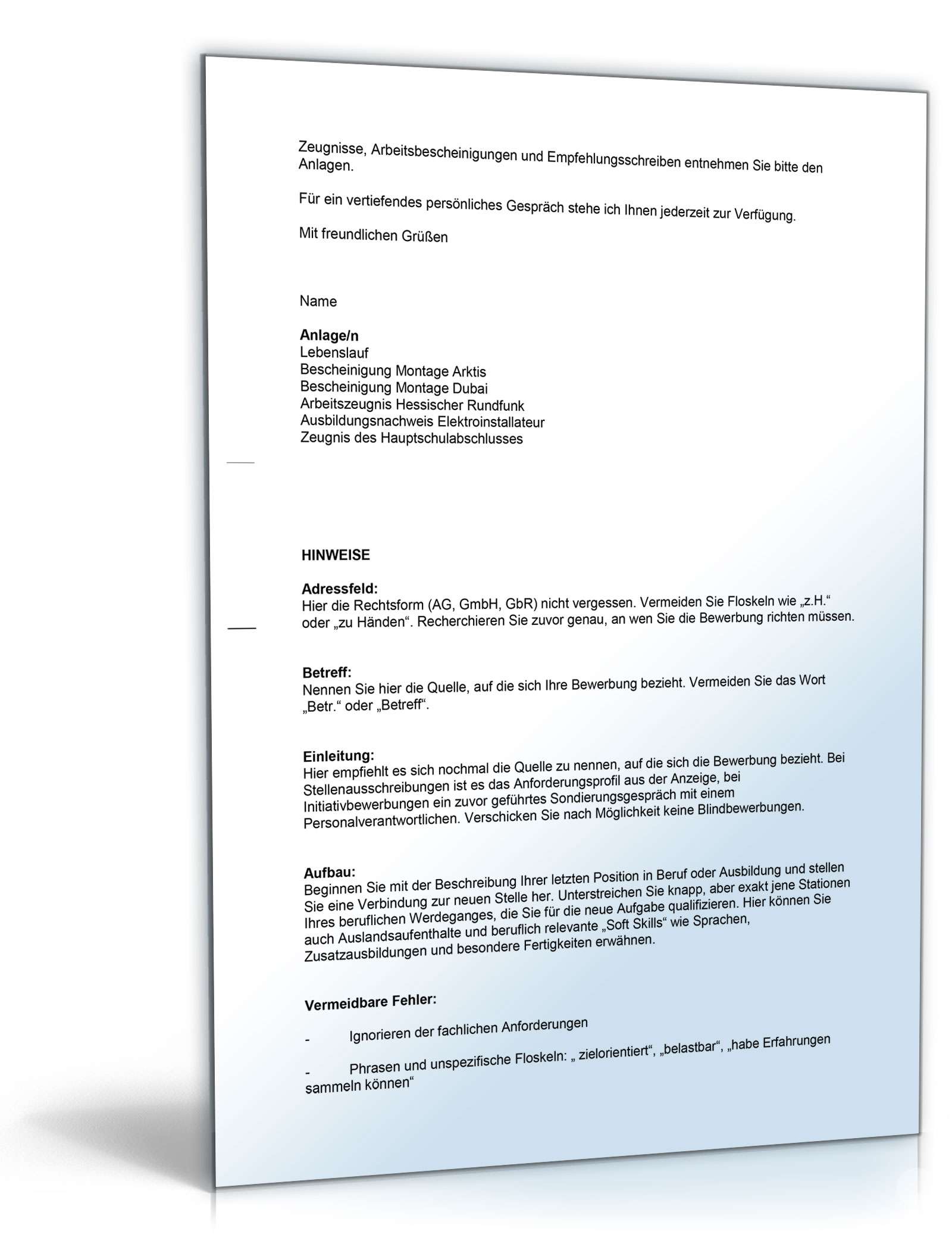 Erfolgreich bewerben Excel. Seite: 6