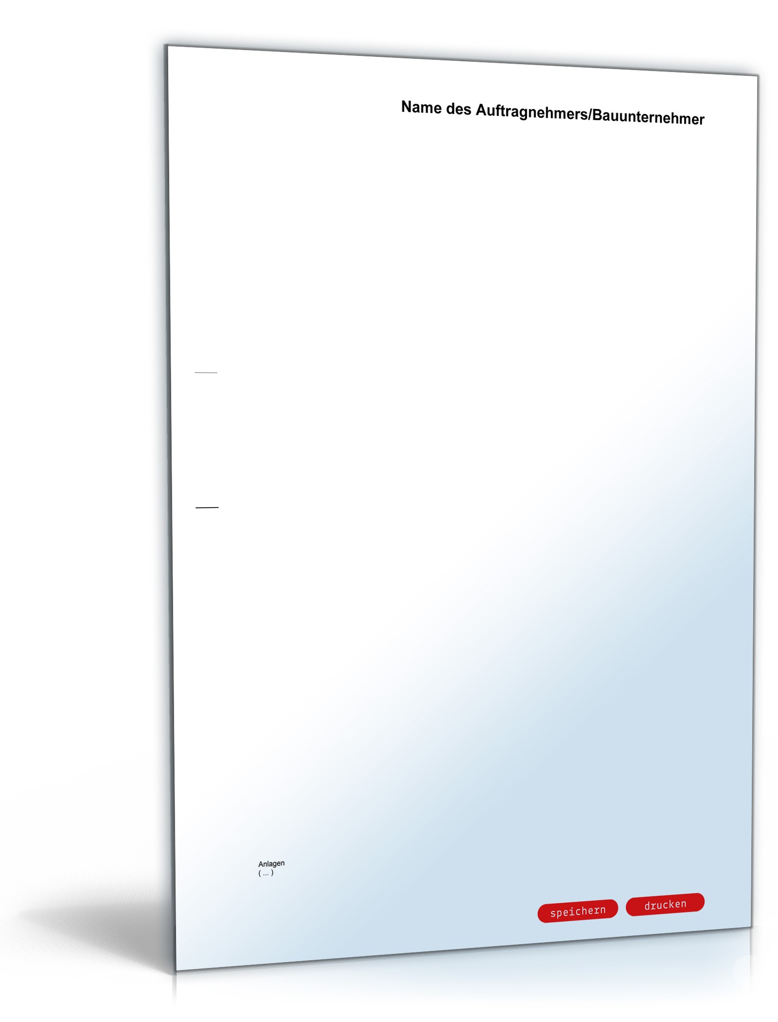 Baubehinderungsanzeige mit Fristverlängerung PDF. Seite: 2