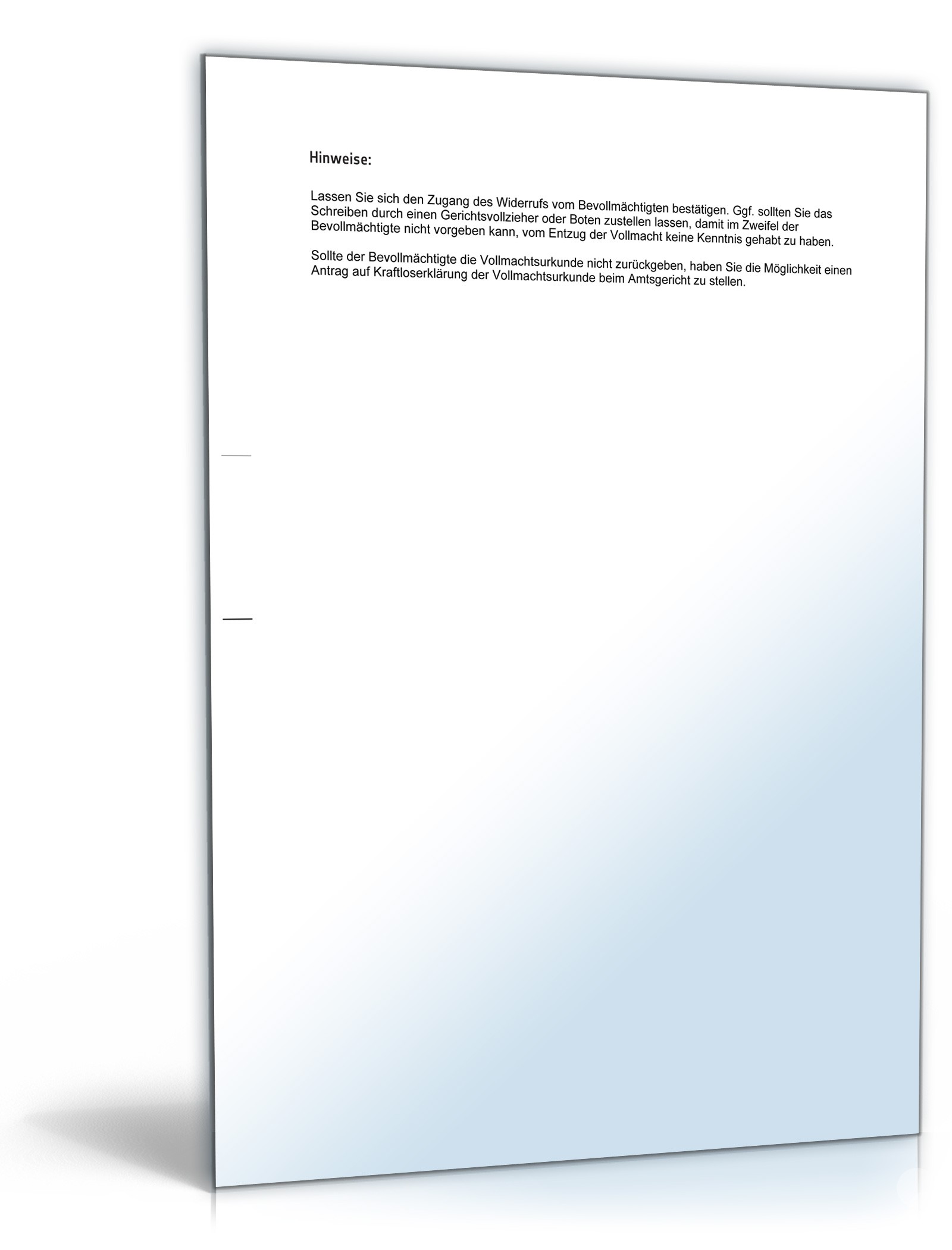 Widerruf Vollmacht PDF. Seite: 3