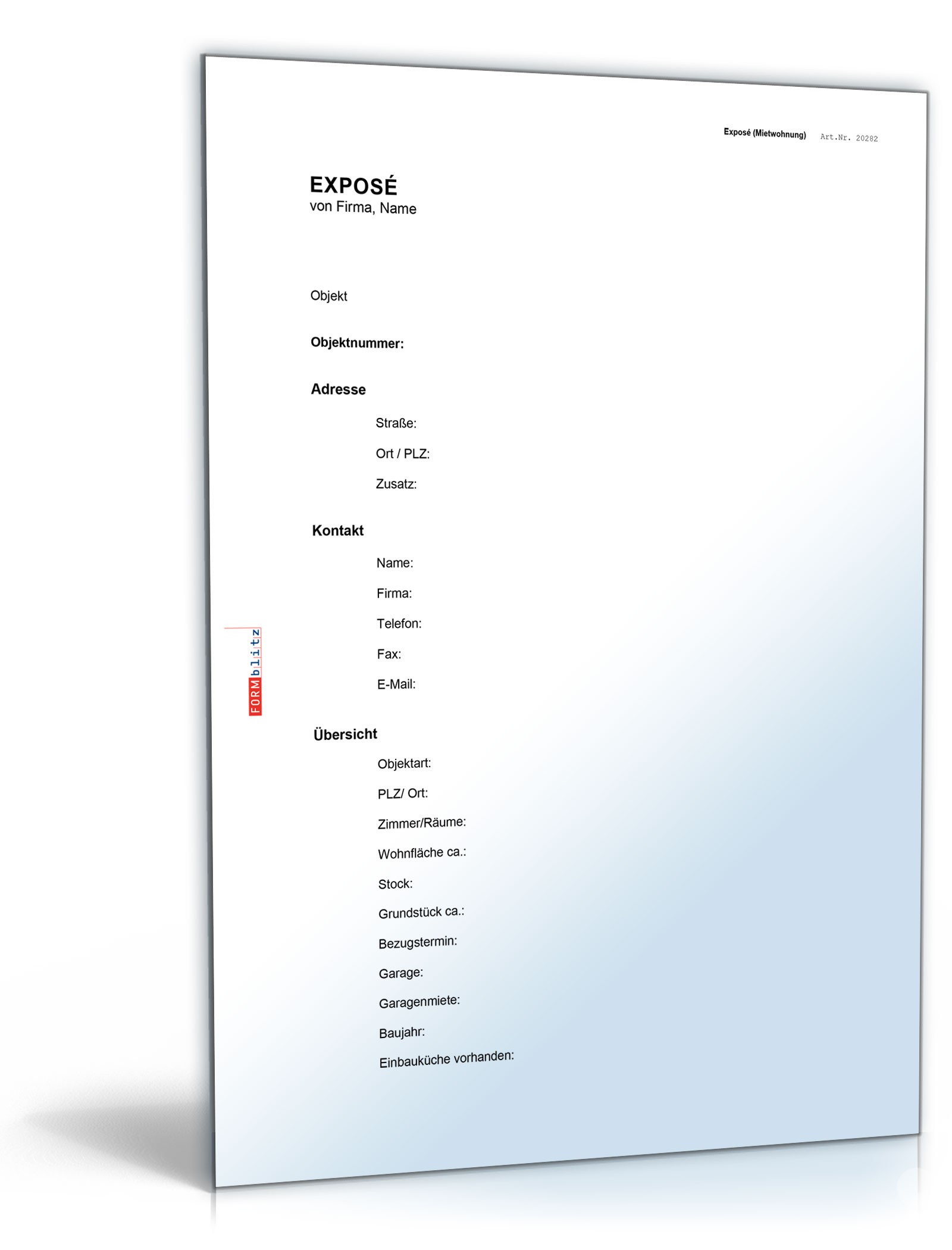 Makler-Exposé Mietwohnung Word