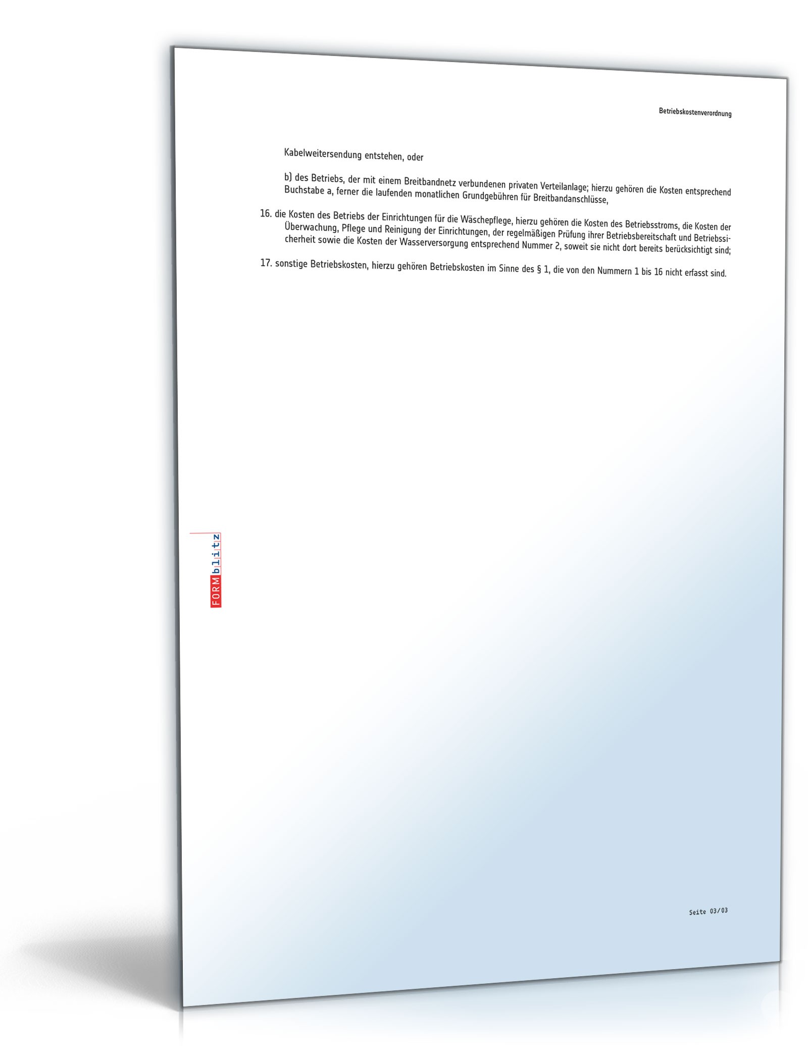 Grüner Mietvertrag für Gewerbe PDF. Seite: 20