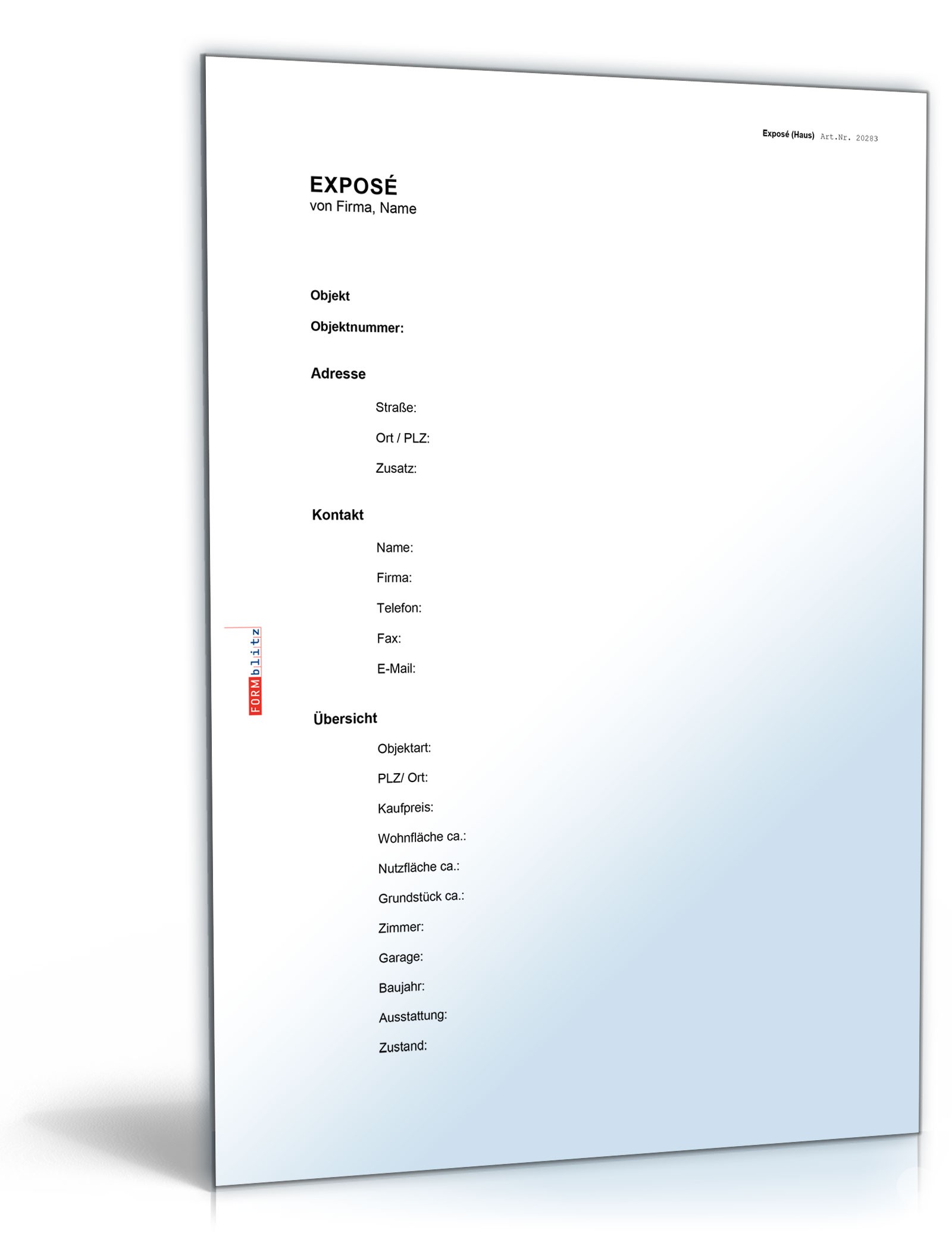 Makler-Exposé Haus Word