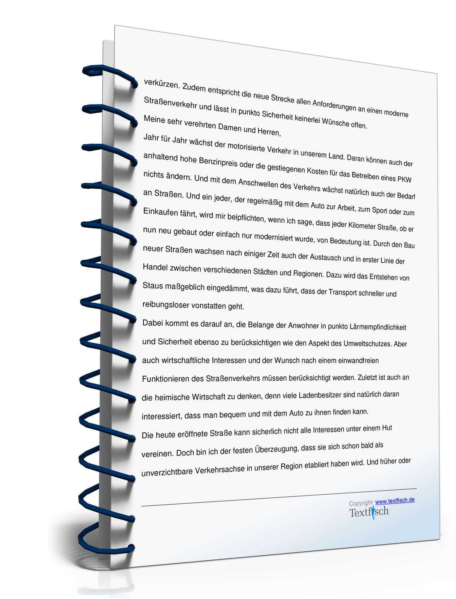 Einweihungsrede zur Einweihung einer Straße  PDF. Seite: 3