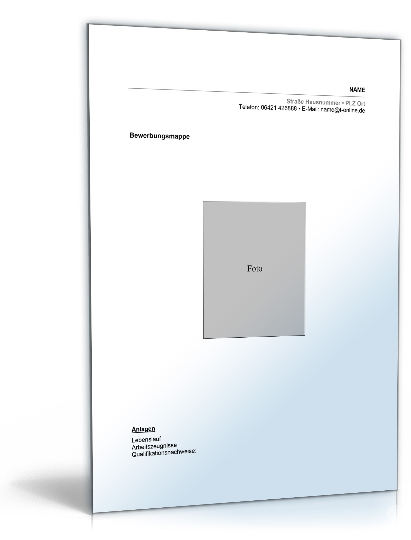 Lebenslauf Bäcker Excel