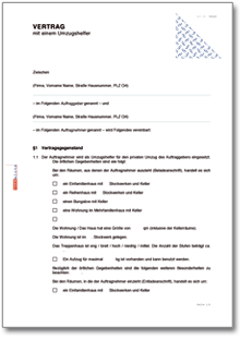 Vertrag Umzugshelfer Word