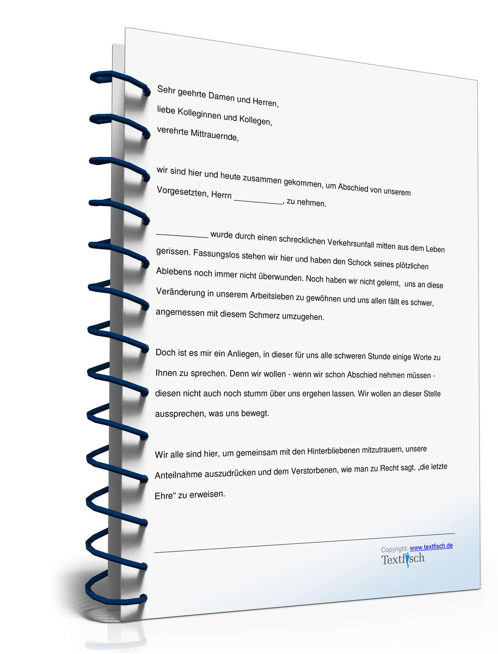 Trauerrede für einen verstorbenen Vorgesetzten PDF. Seite: 2