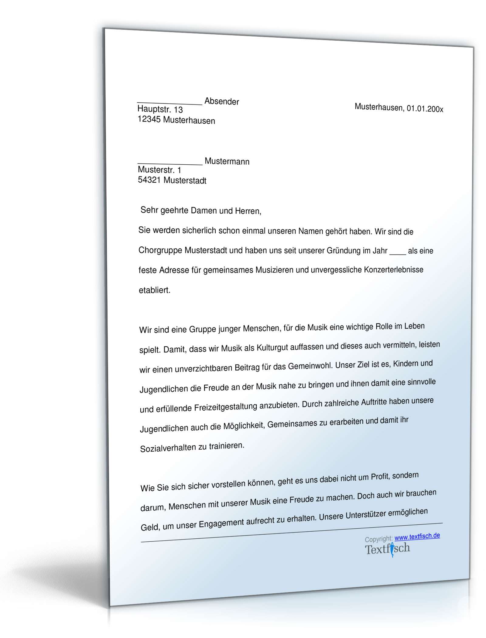 Sponsor Chor/Musikprojekt PDF. Seite: 3