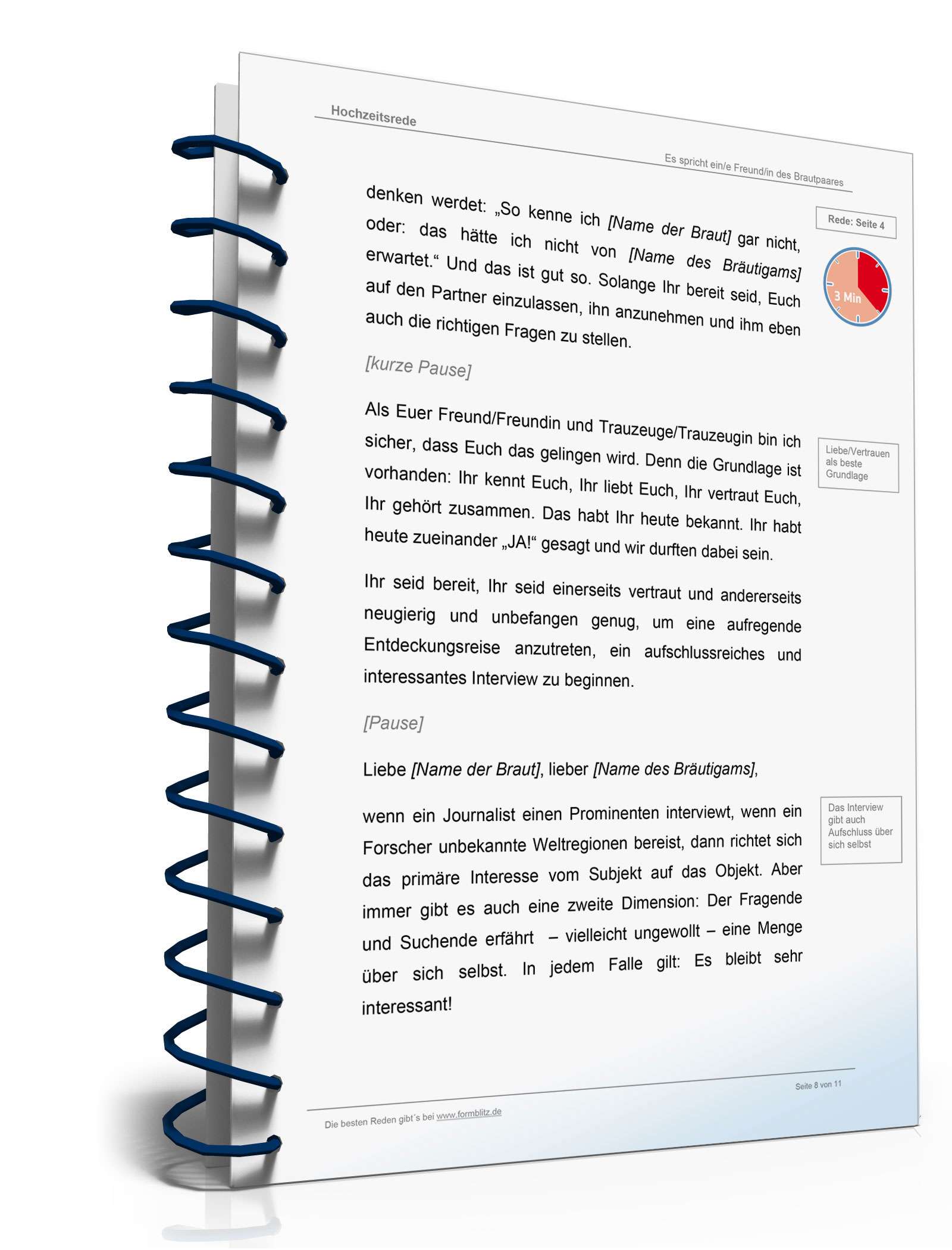 Hochzeitsrede Trauzeuge/Trauzeugin Excel. Seite: 8