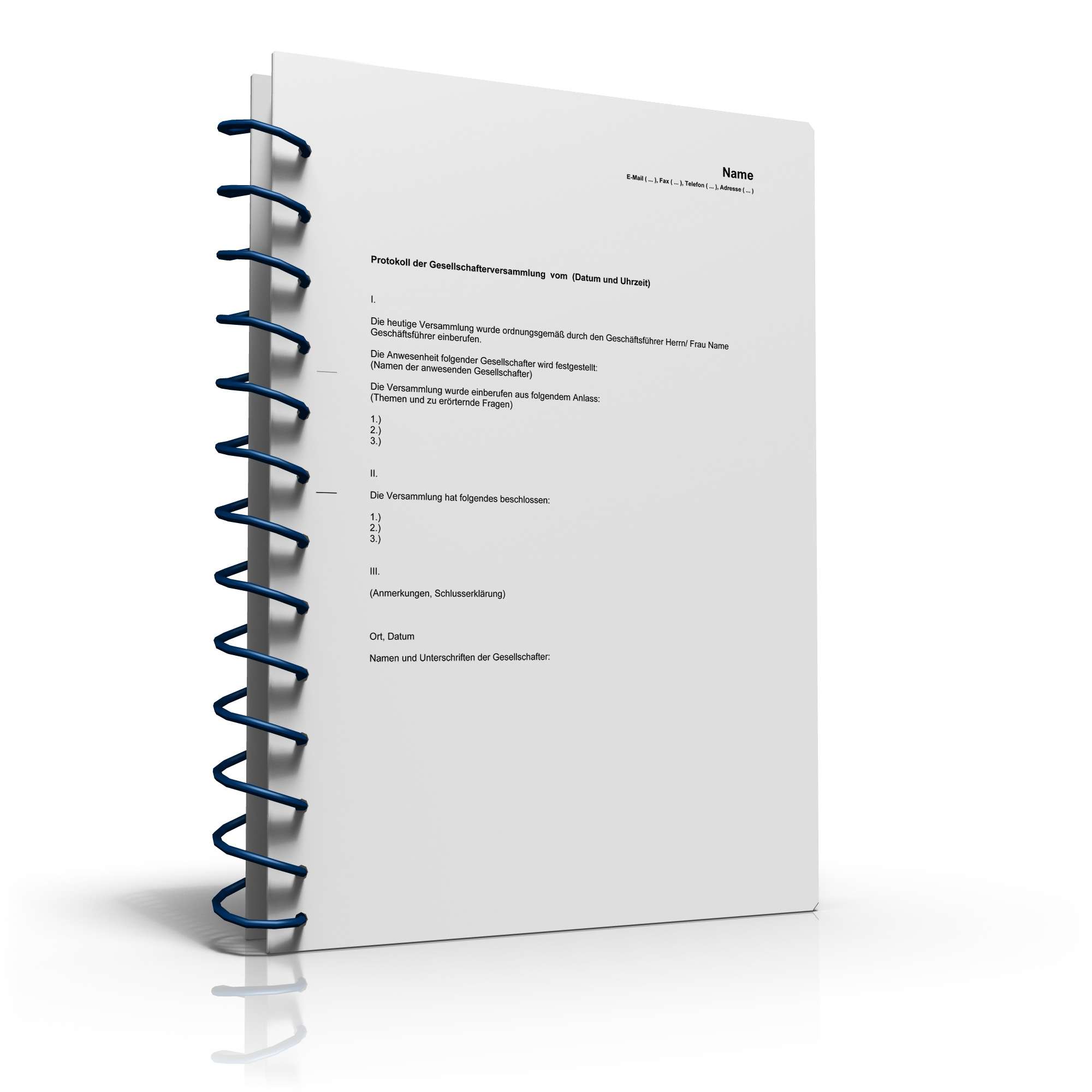 Protokoll Gesellschafterversammlung PDF. Seite: 2